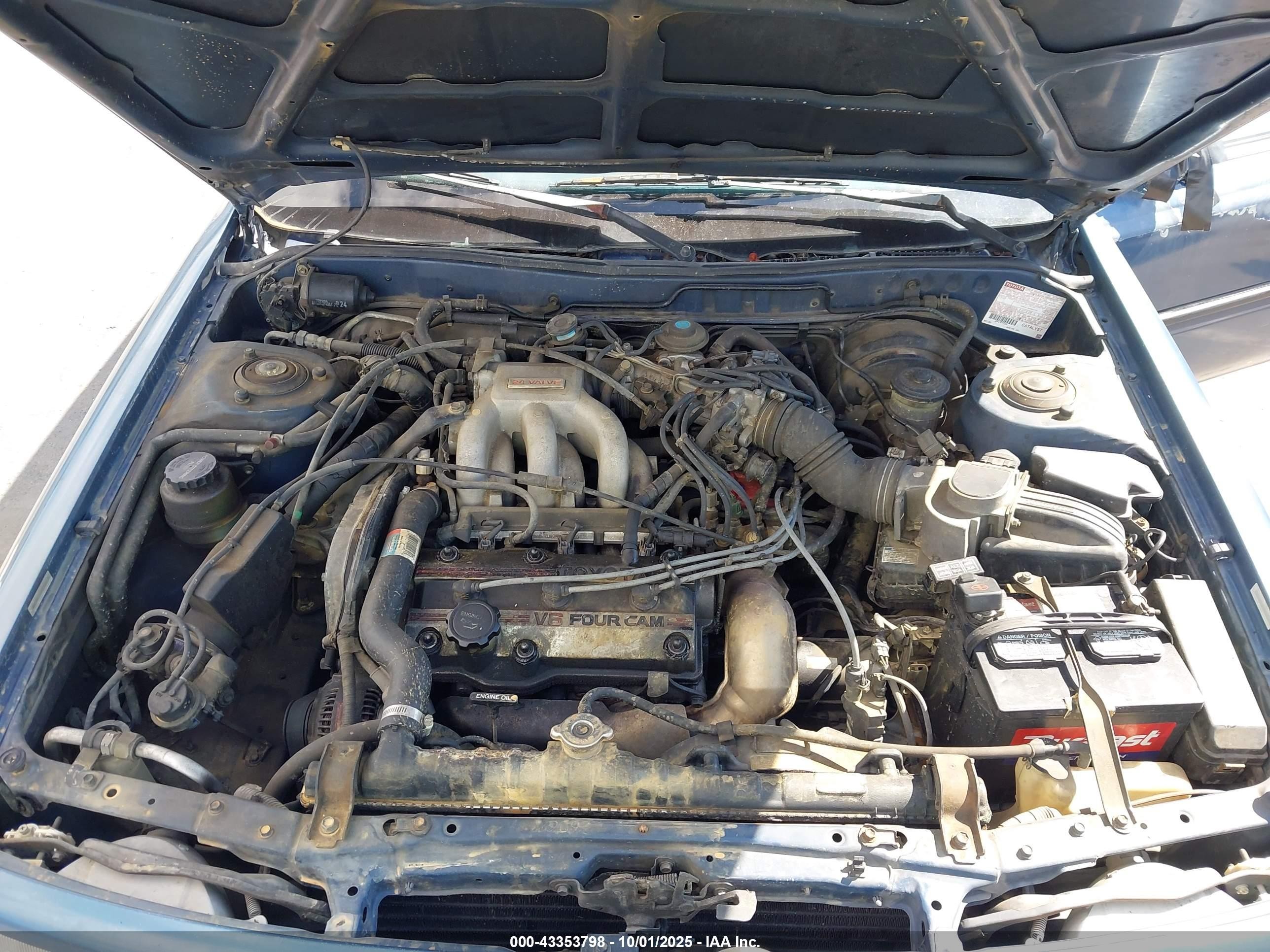 1991 Toyota Camry Dlx Blue vin: JT2VV21EFM0141296