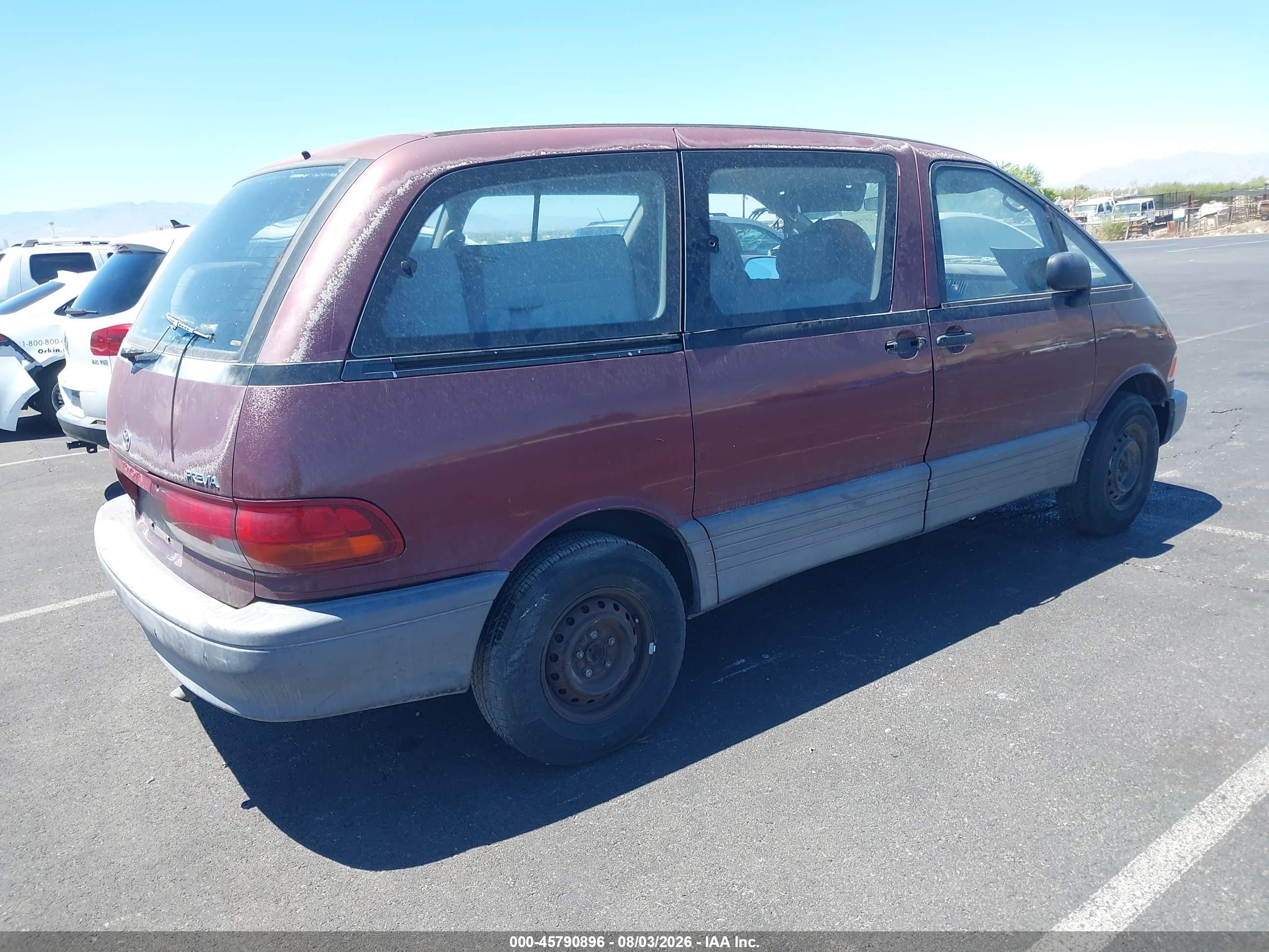 1993 Toyota Previa Dx Бордовый vin: JT3AC11R2P1115755