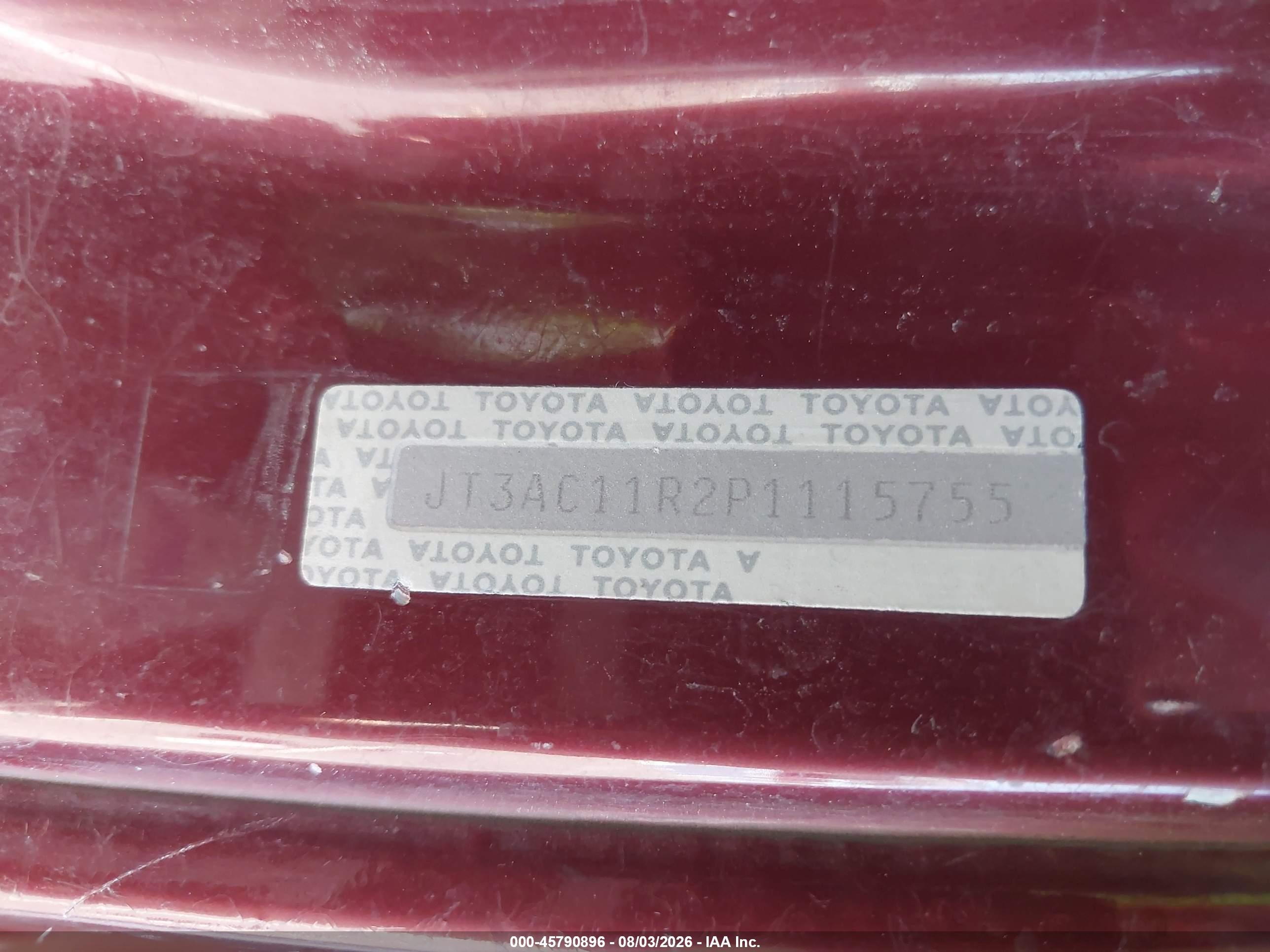 1993 Toyota Previa Dx Бордовый vin: JT3AC11R2P1115755