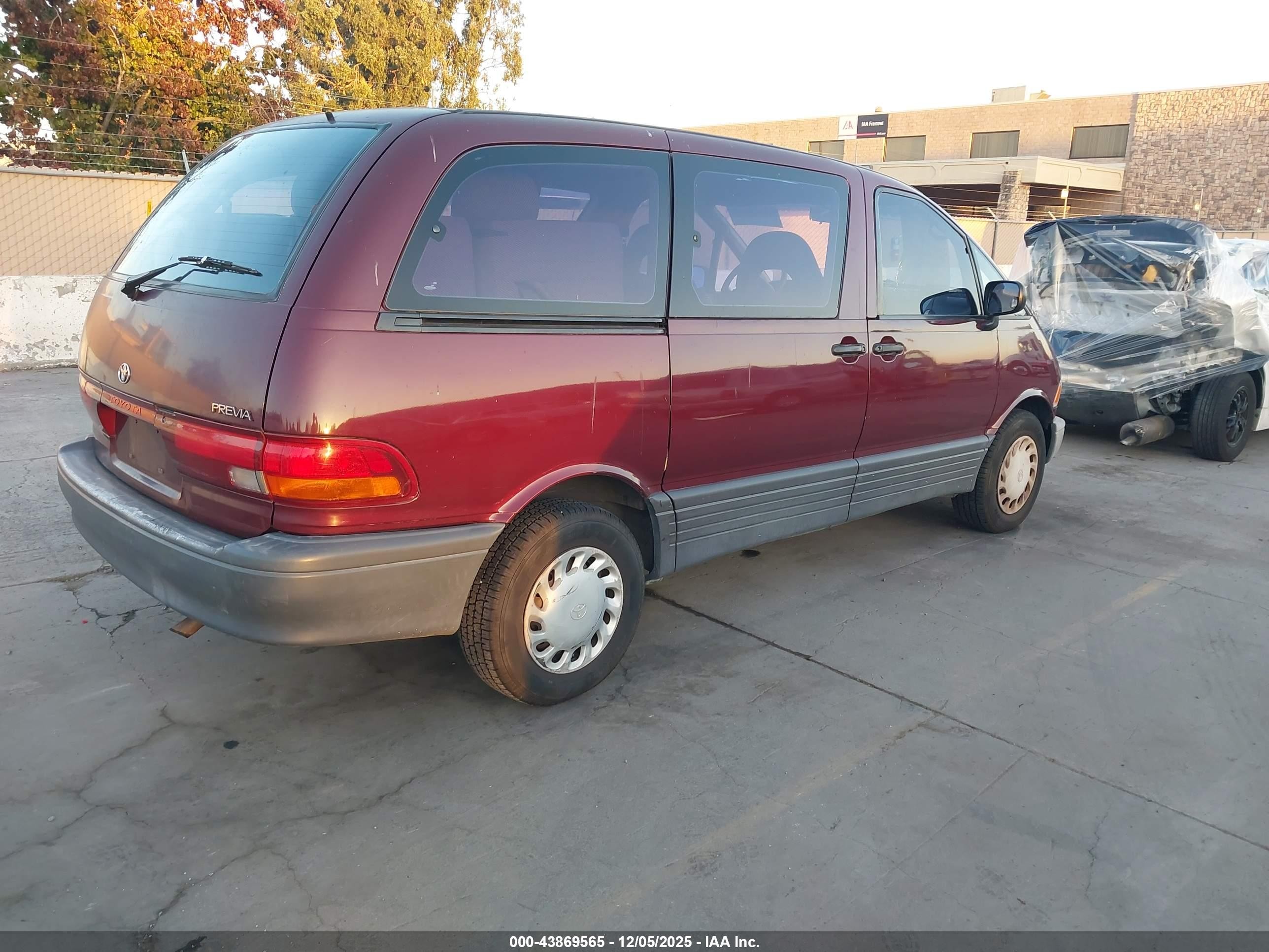1993 Toyota Previa Dx Burgundy vin: JT3AC11R4P1114994