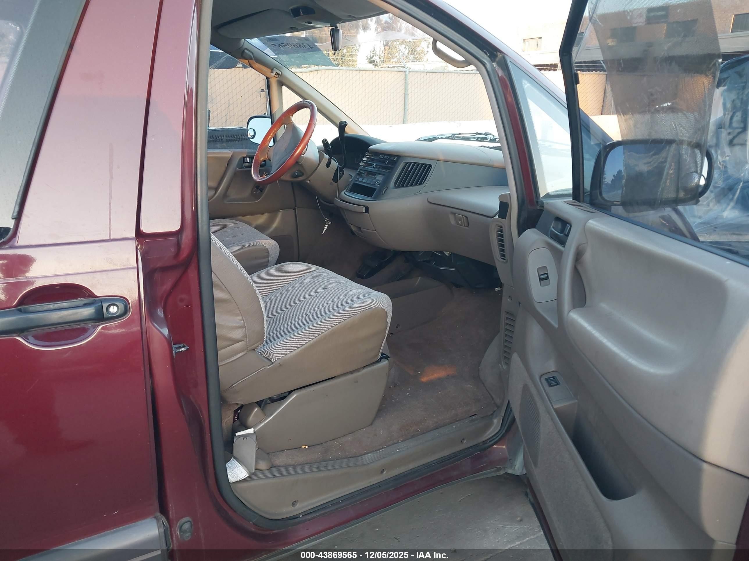 1993 Toyota Previa Dx Burgundy vin: JT3AC11R4P1114994