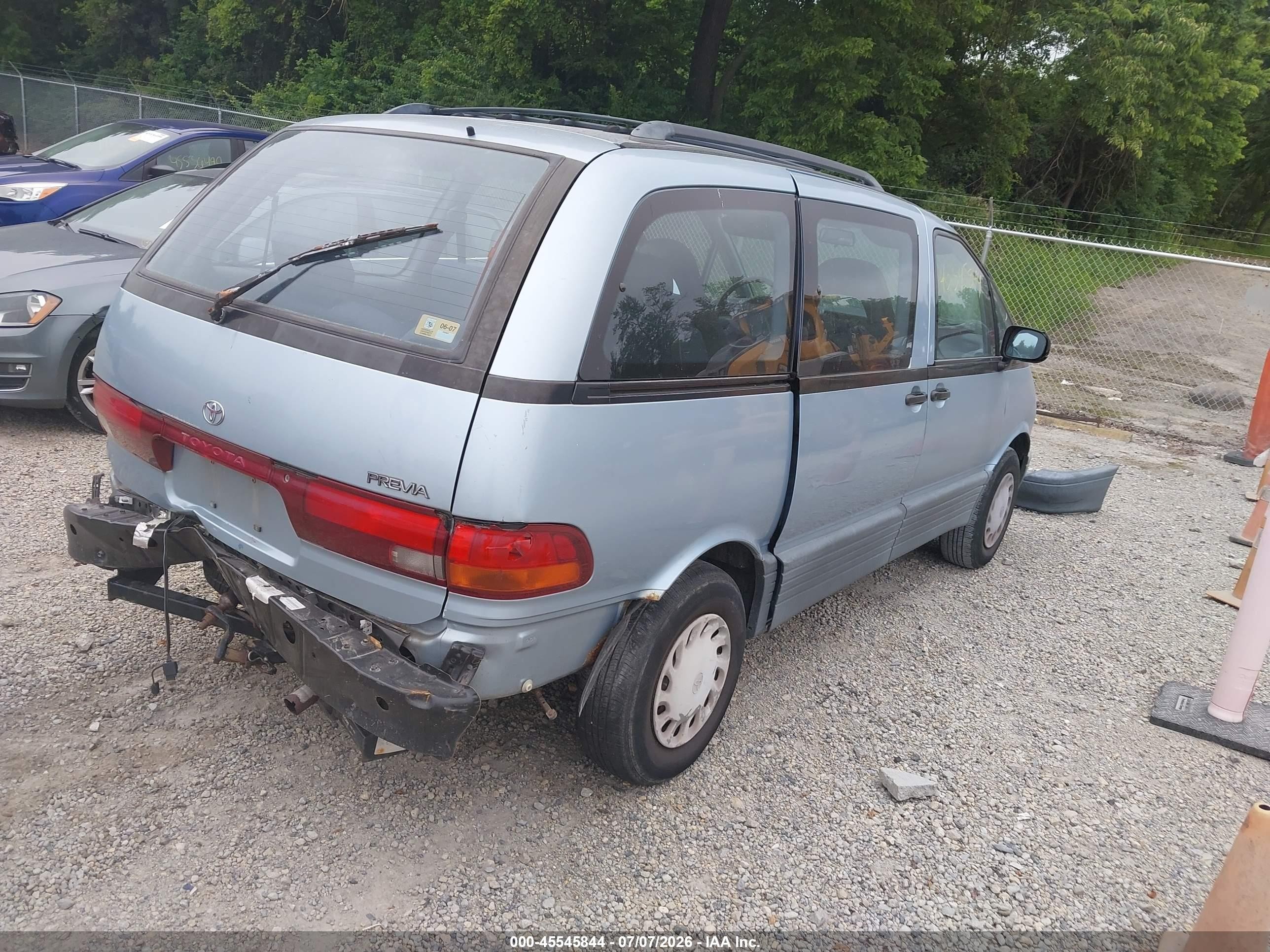 1991 Toyota Previa Dlx Синий vin: JT3AC11R7M0033408