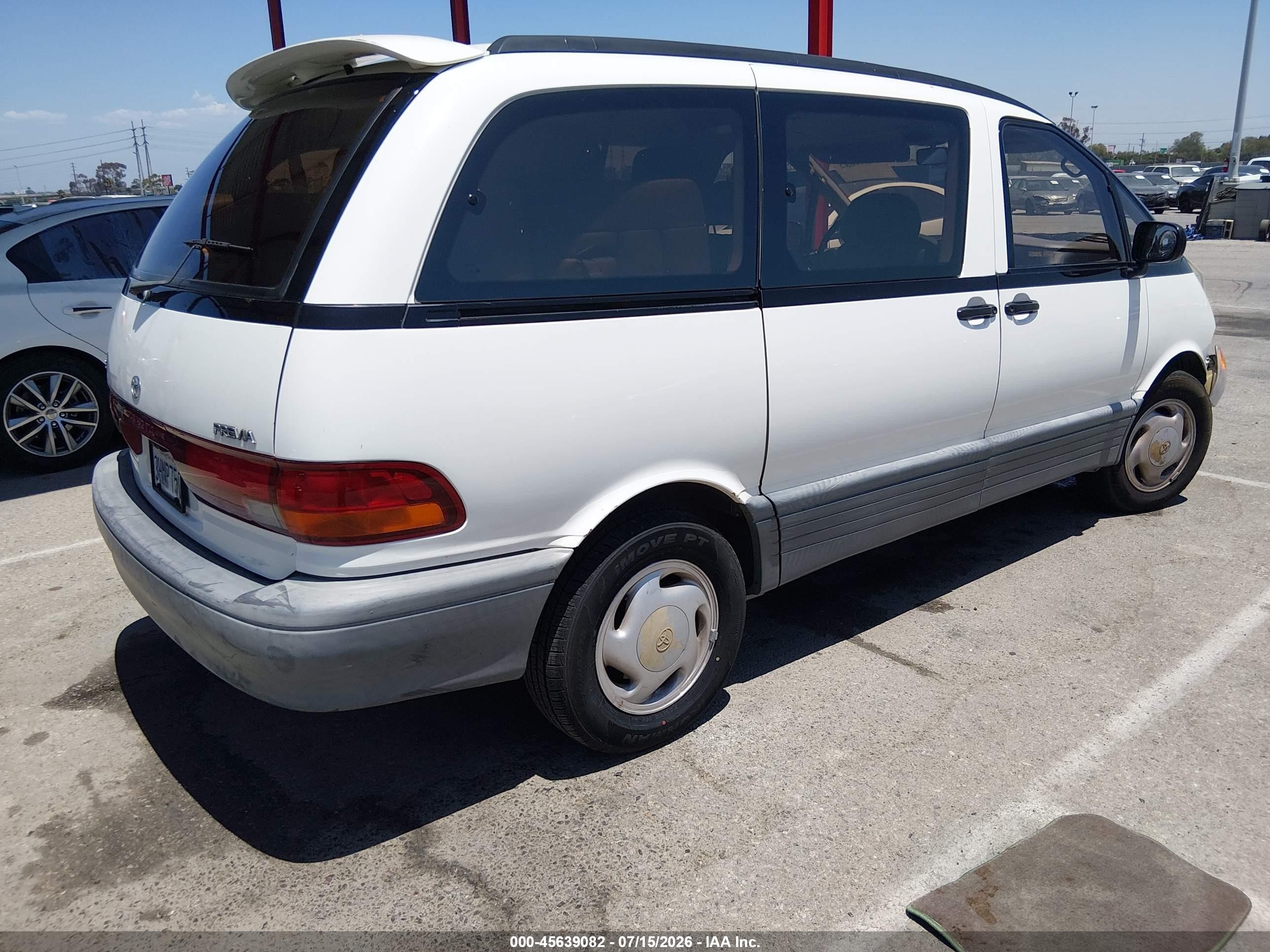 1994 Toyota Previa Le White vin: JT3AC12R4R1139931