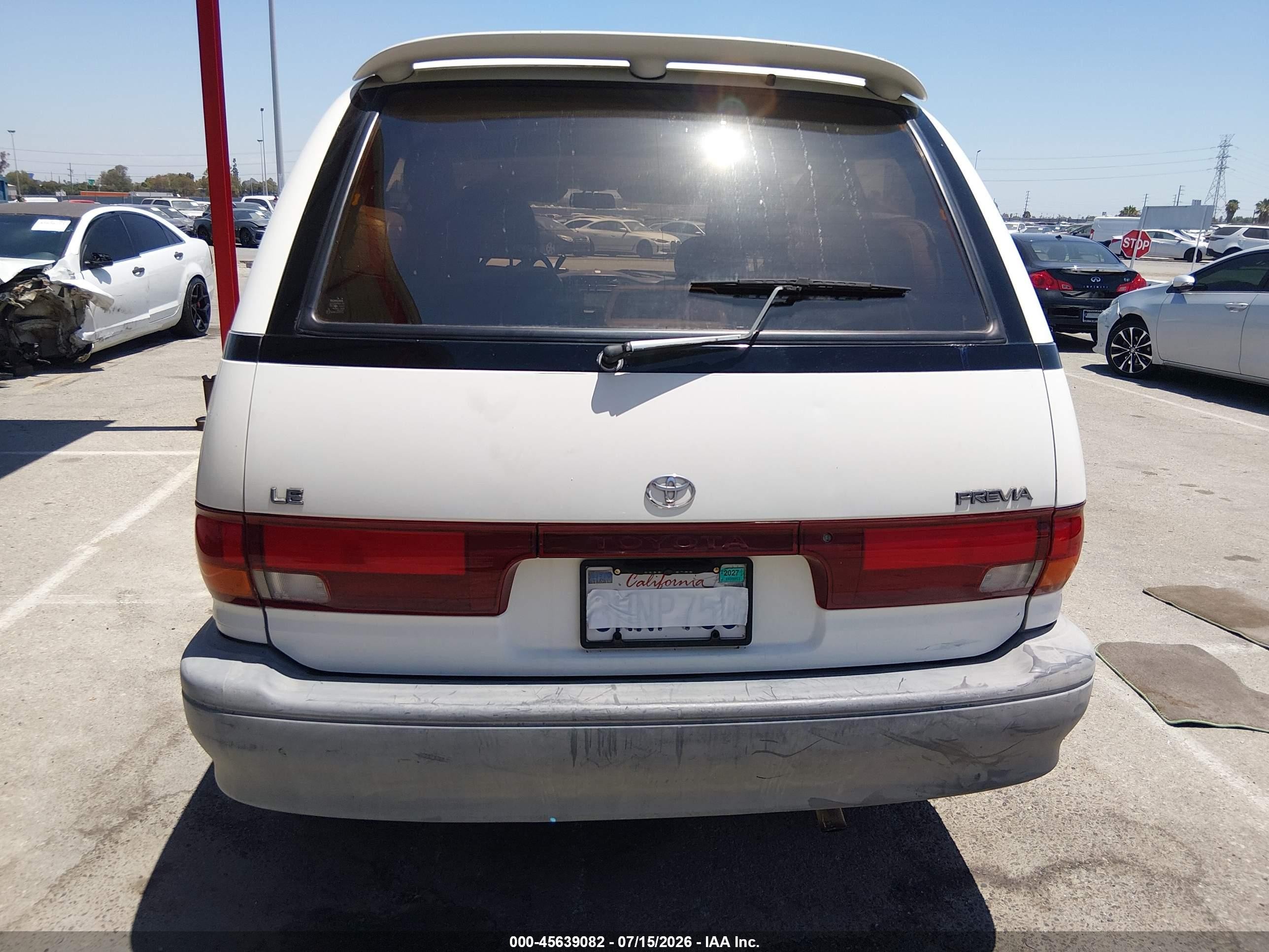 1994 Toyota Previa Le White vin: JT3AC12R4R1139931