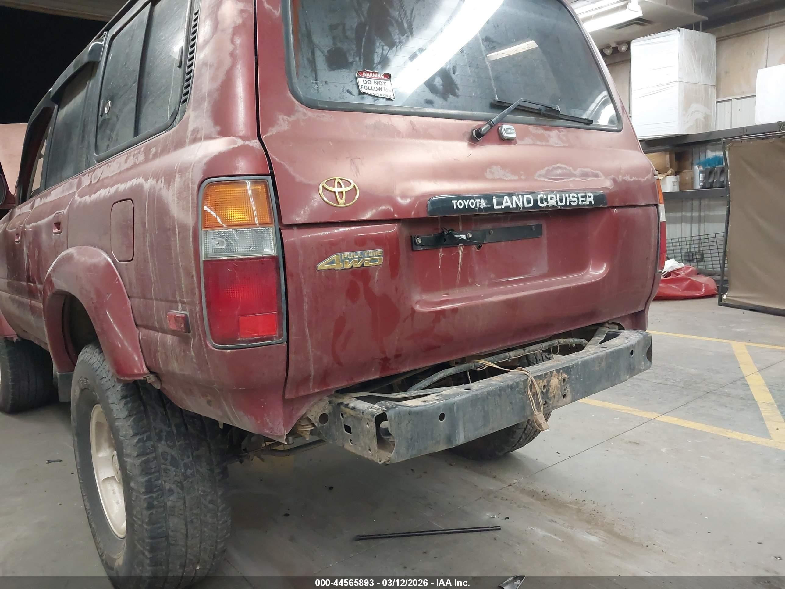 1995 Toyota Land Cruiser Dj81 Red vin: JT3DJ81W7S0112687