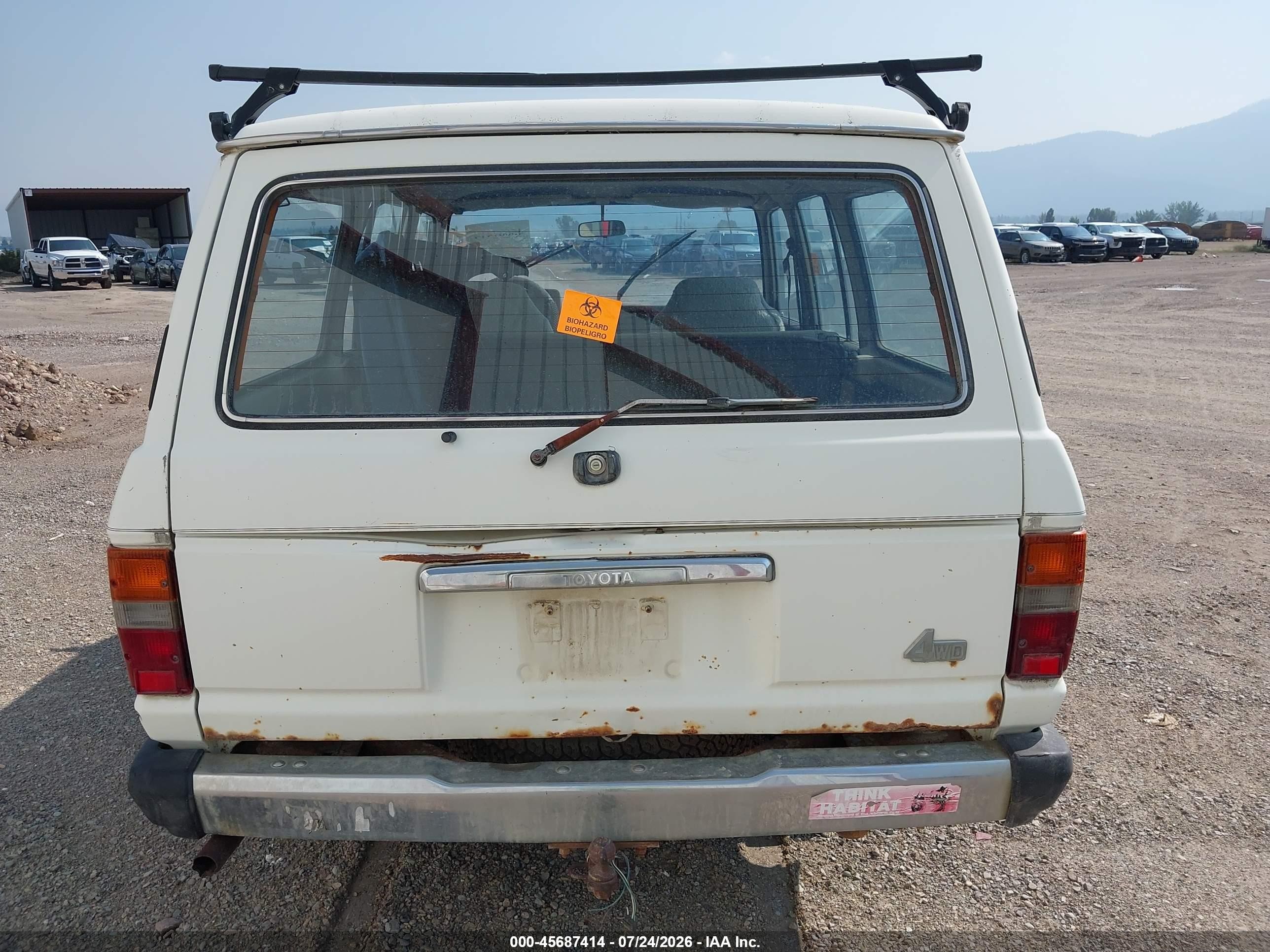 1984 Toyota Land Cruiser Fj60 White vin: JT3FJ60G8E0089514
