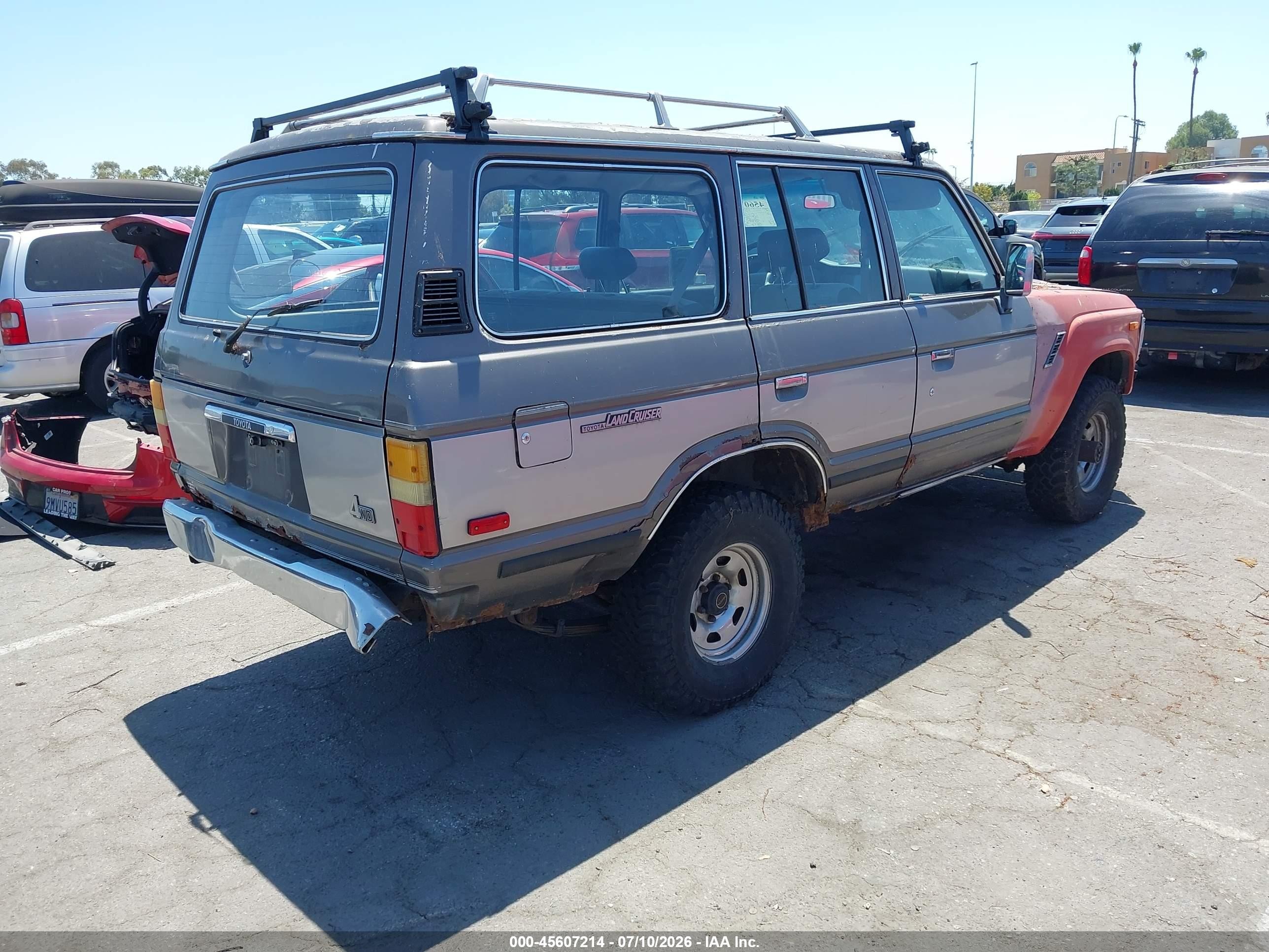 1989 Toyota Land Cruiser Fj62 Gx Серый vin: JT3FJ62GXK0096263