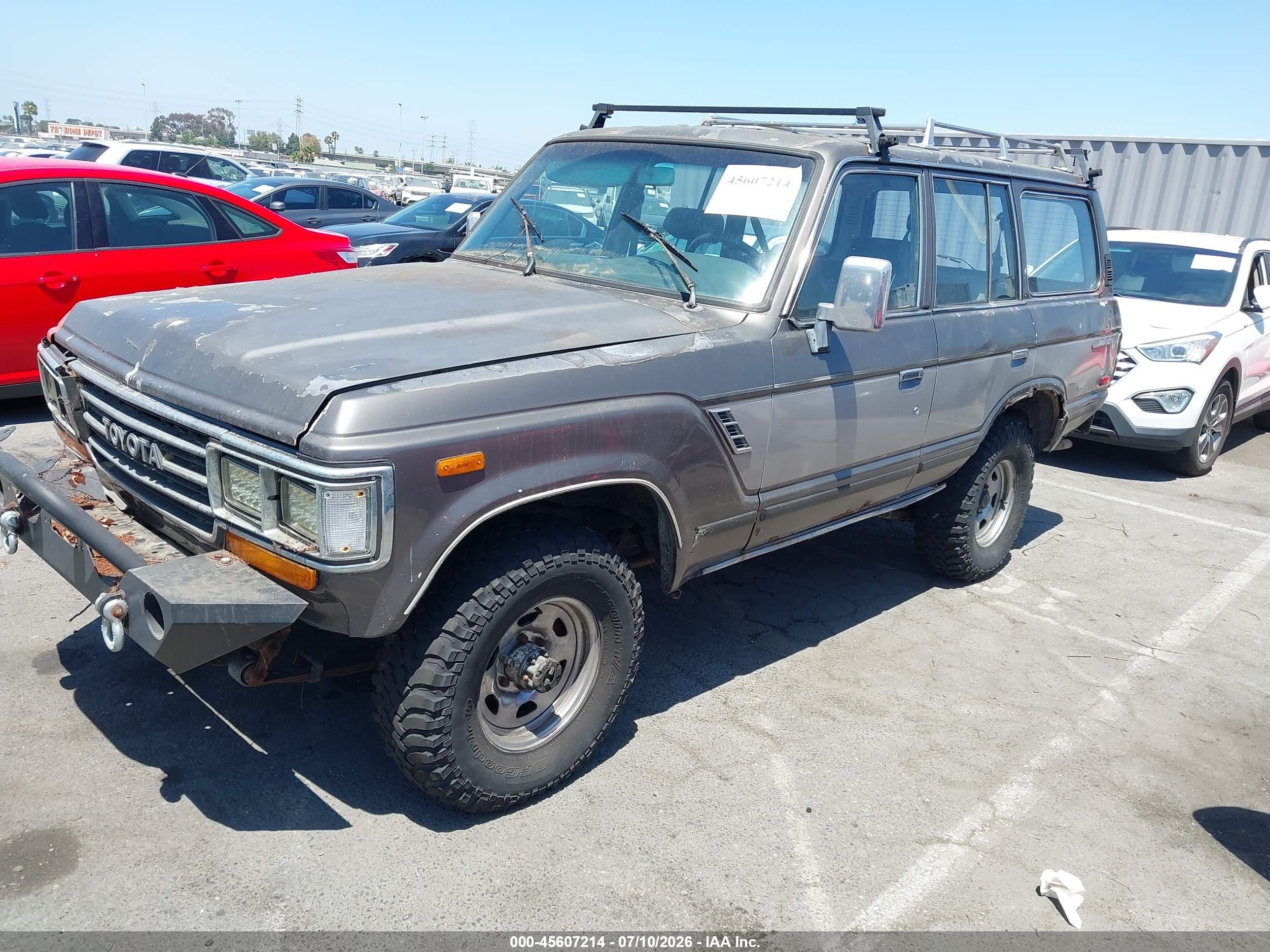 1989 Toyota Land Cruiser Fj62 Gx Серый vin: JT3FJ62GXK0096263