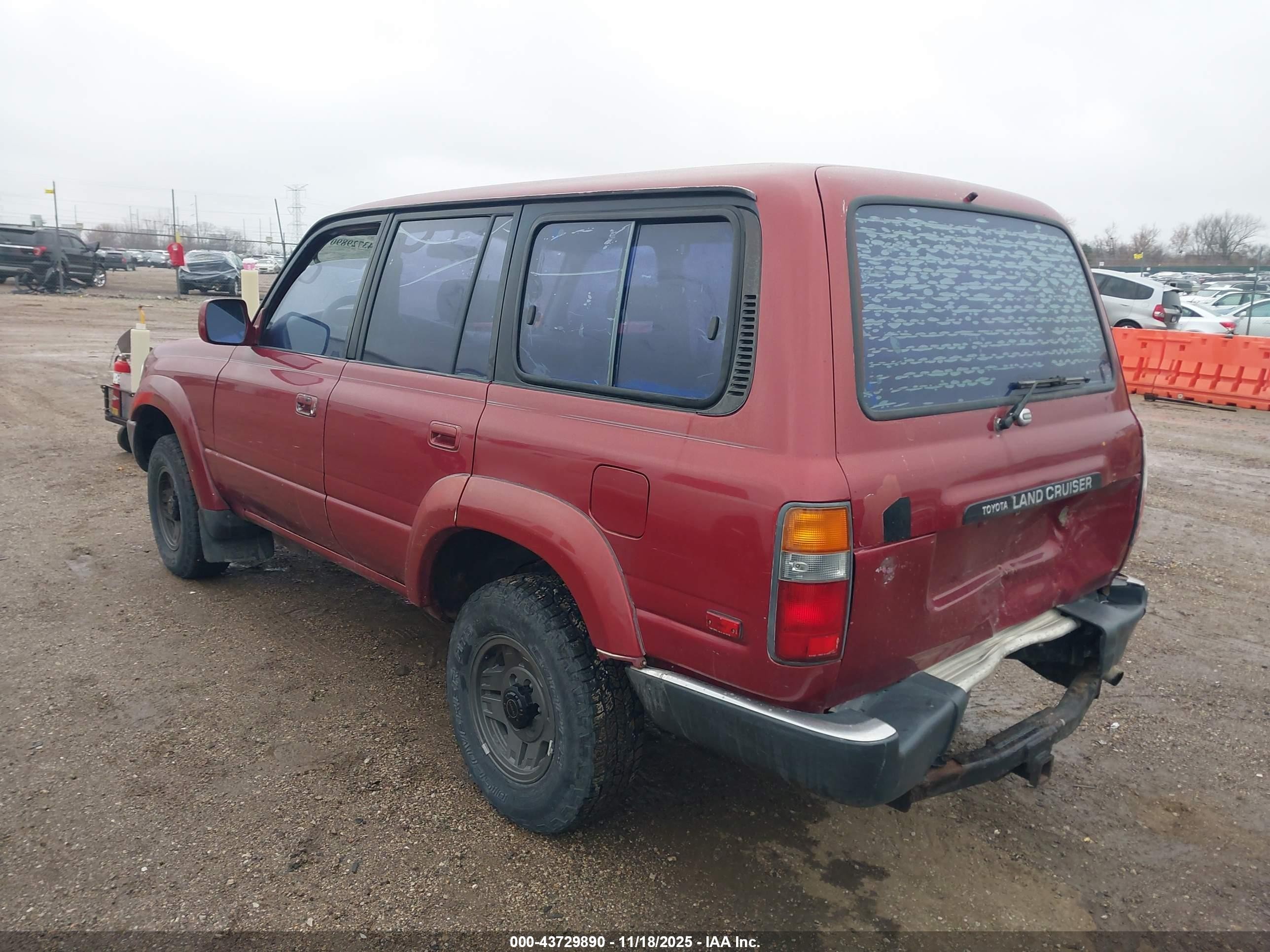 1991 Toyota Land Cruiser Fj80 Красный vin: JT3FJ80W1M0030466