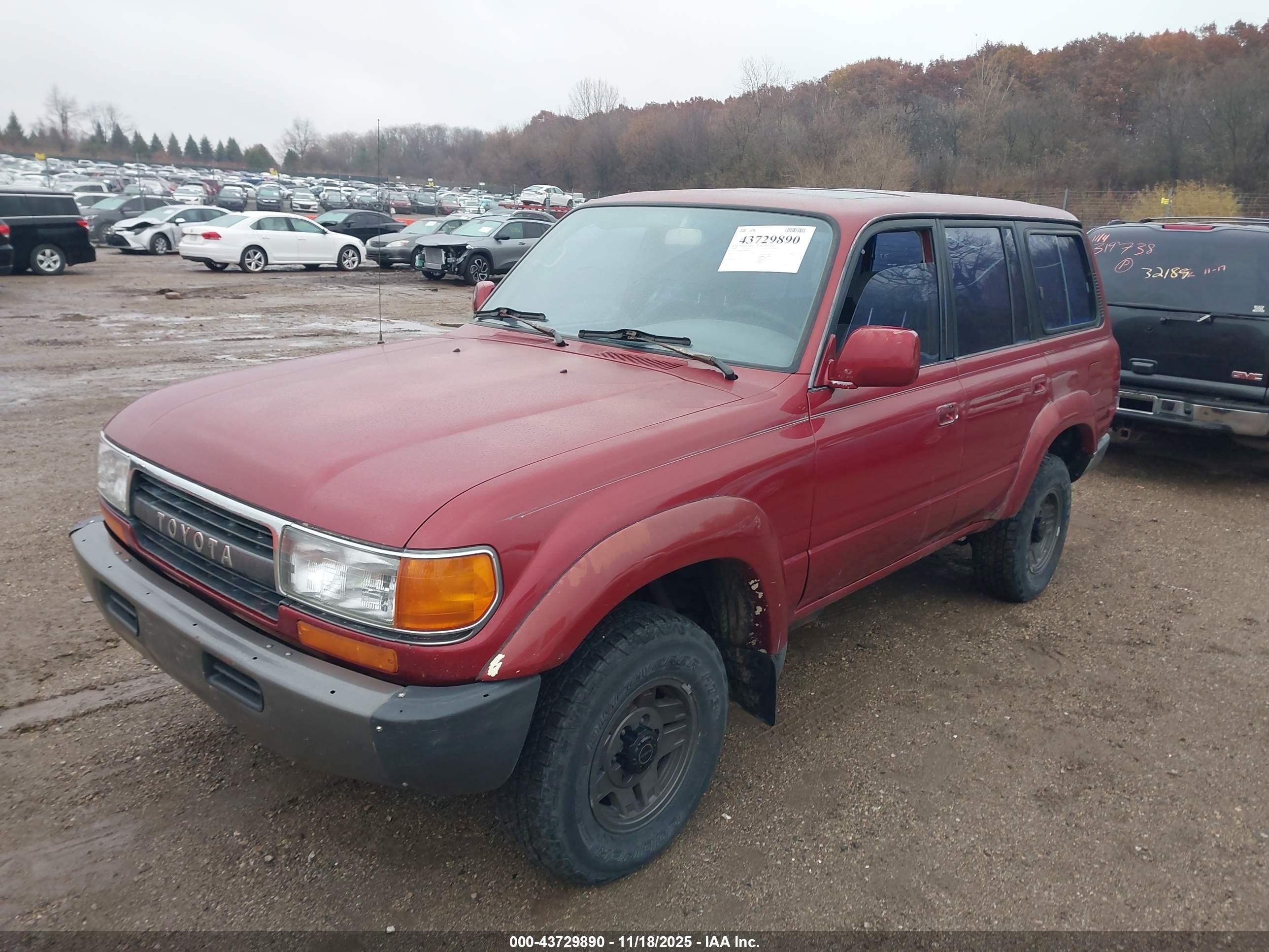 1991 Toyota Land Cruiser Fj80 Красный vin: JT3FJ80W1M0030466