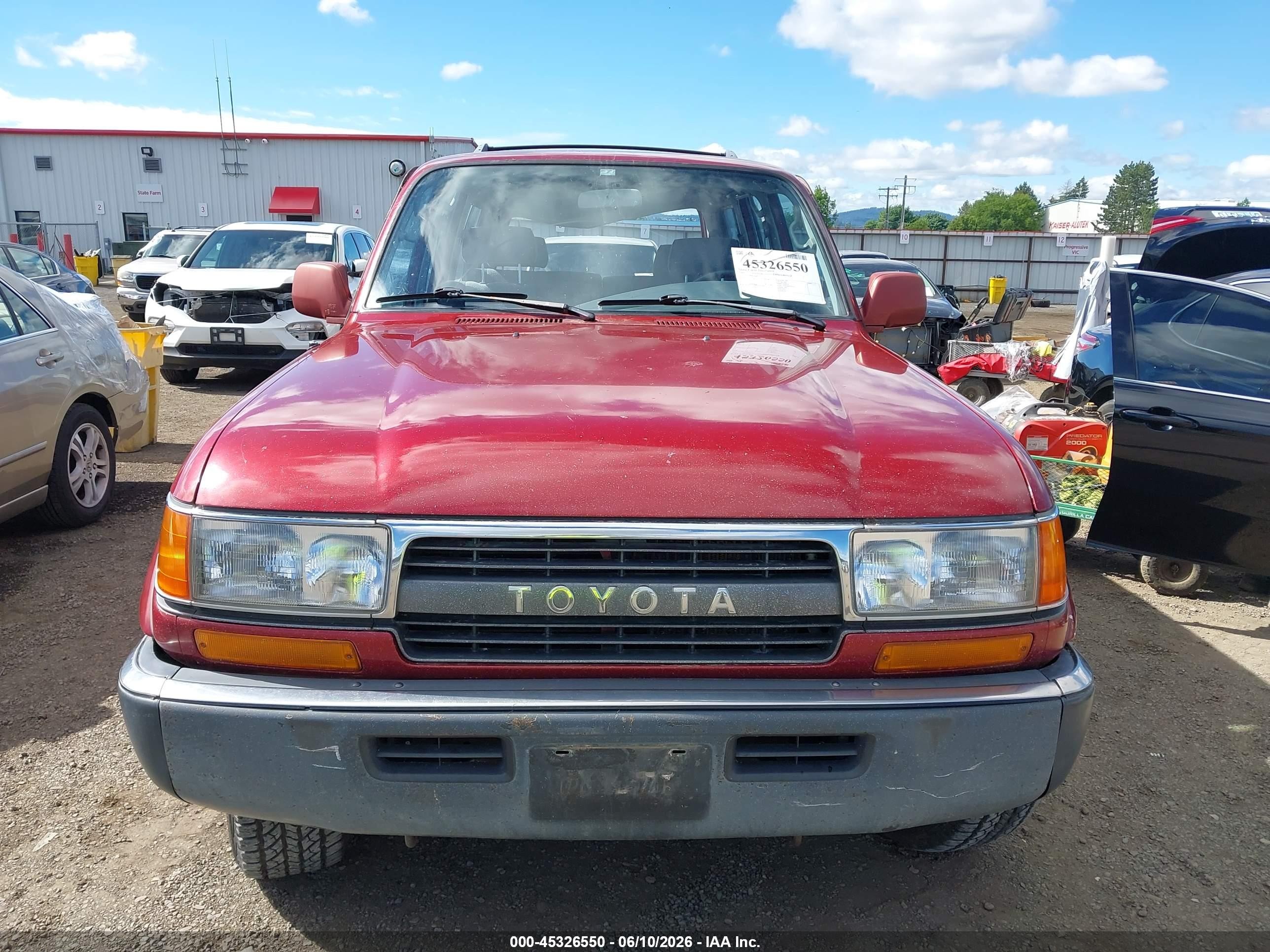 1991 Toyota Land Cruiser Fj80 Красный vin: JT3FJ80W1M0031777