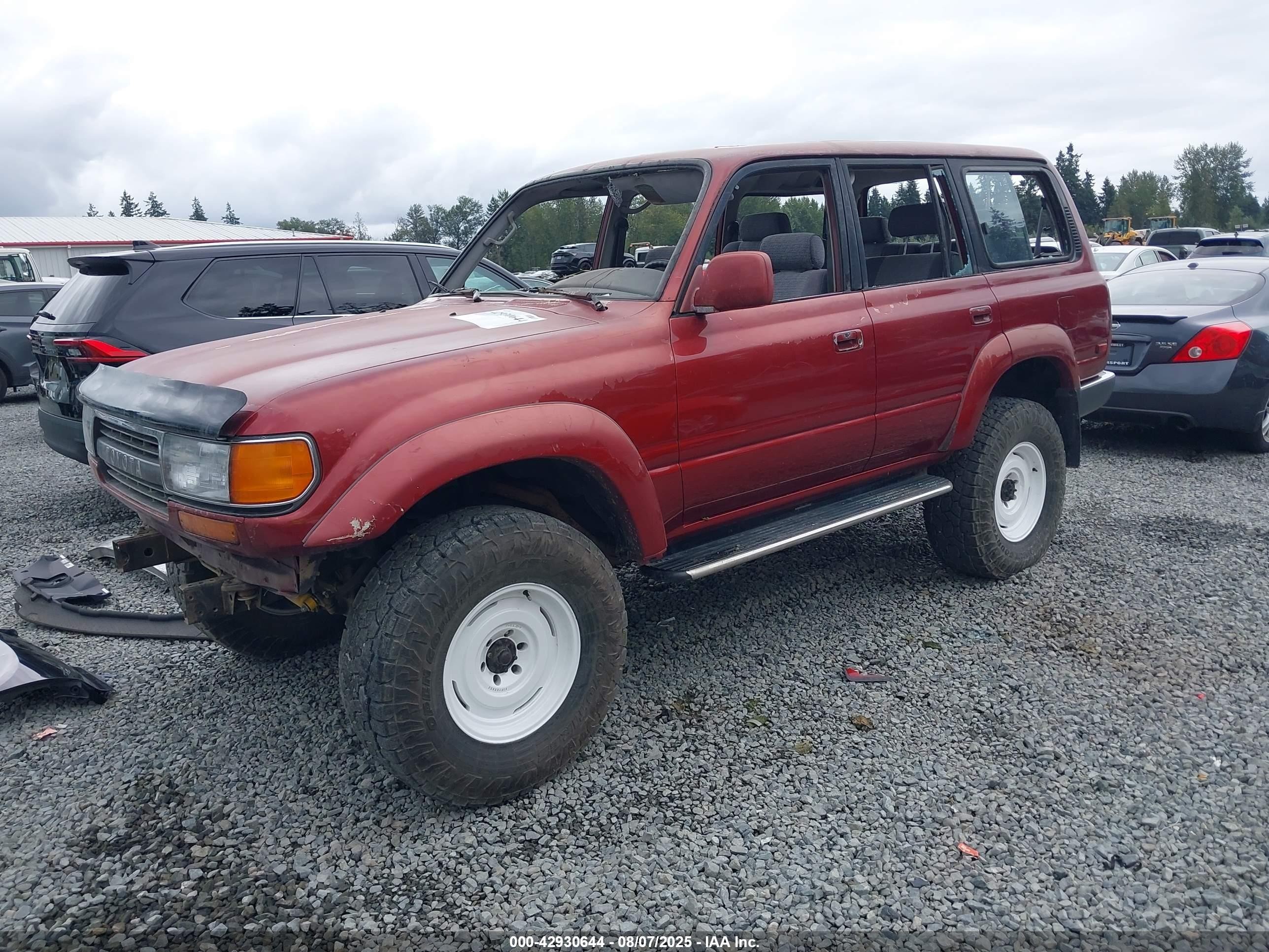 1991 Toyota Land Cruiser Fj80 Красный vin: JT3FJ80W2M0021226