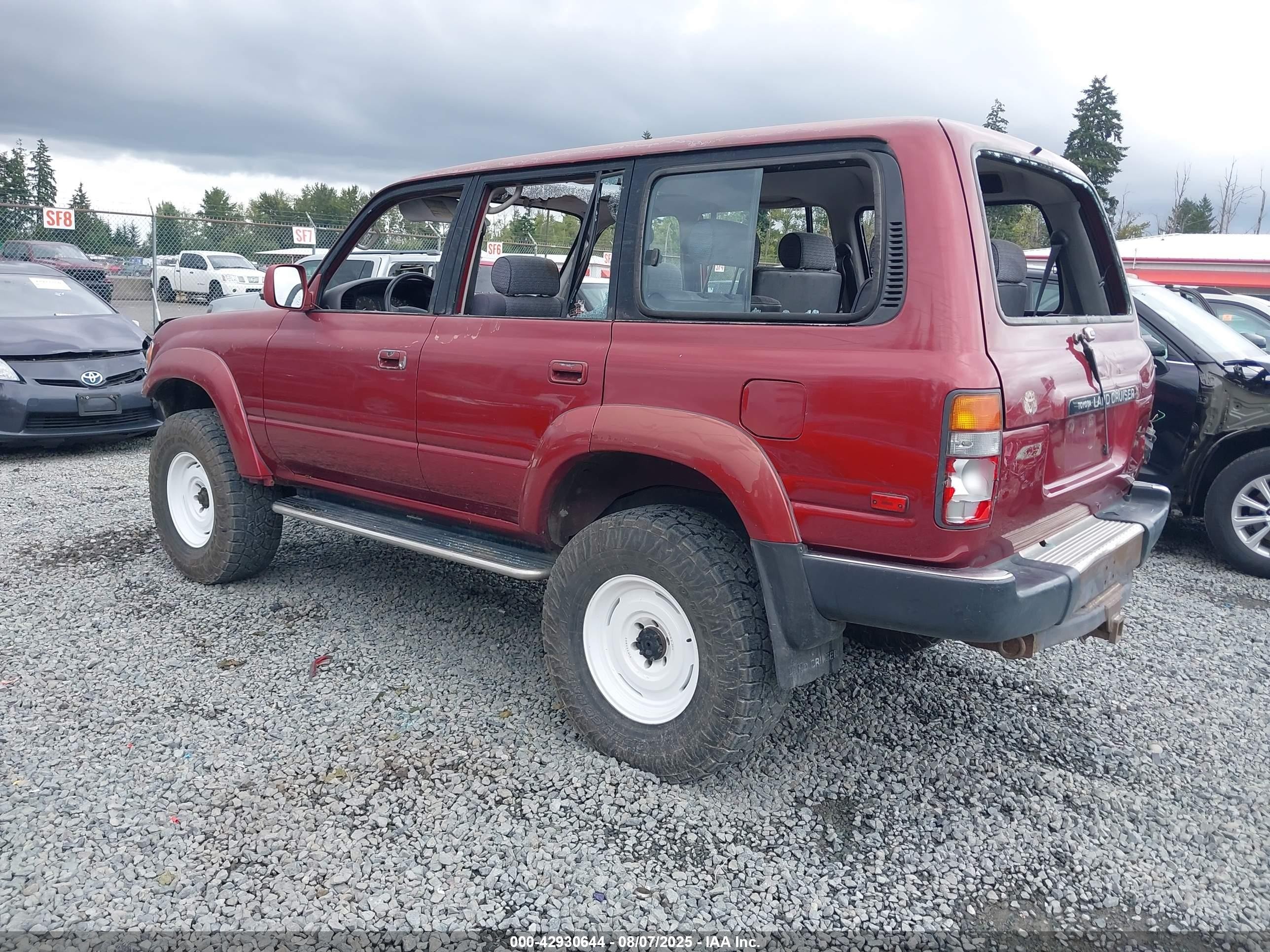 1991 Toyota Land Cruiser Fj80 Красный vin: JT3FJ80W2M0021226