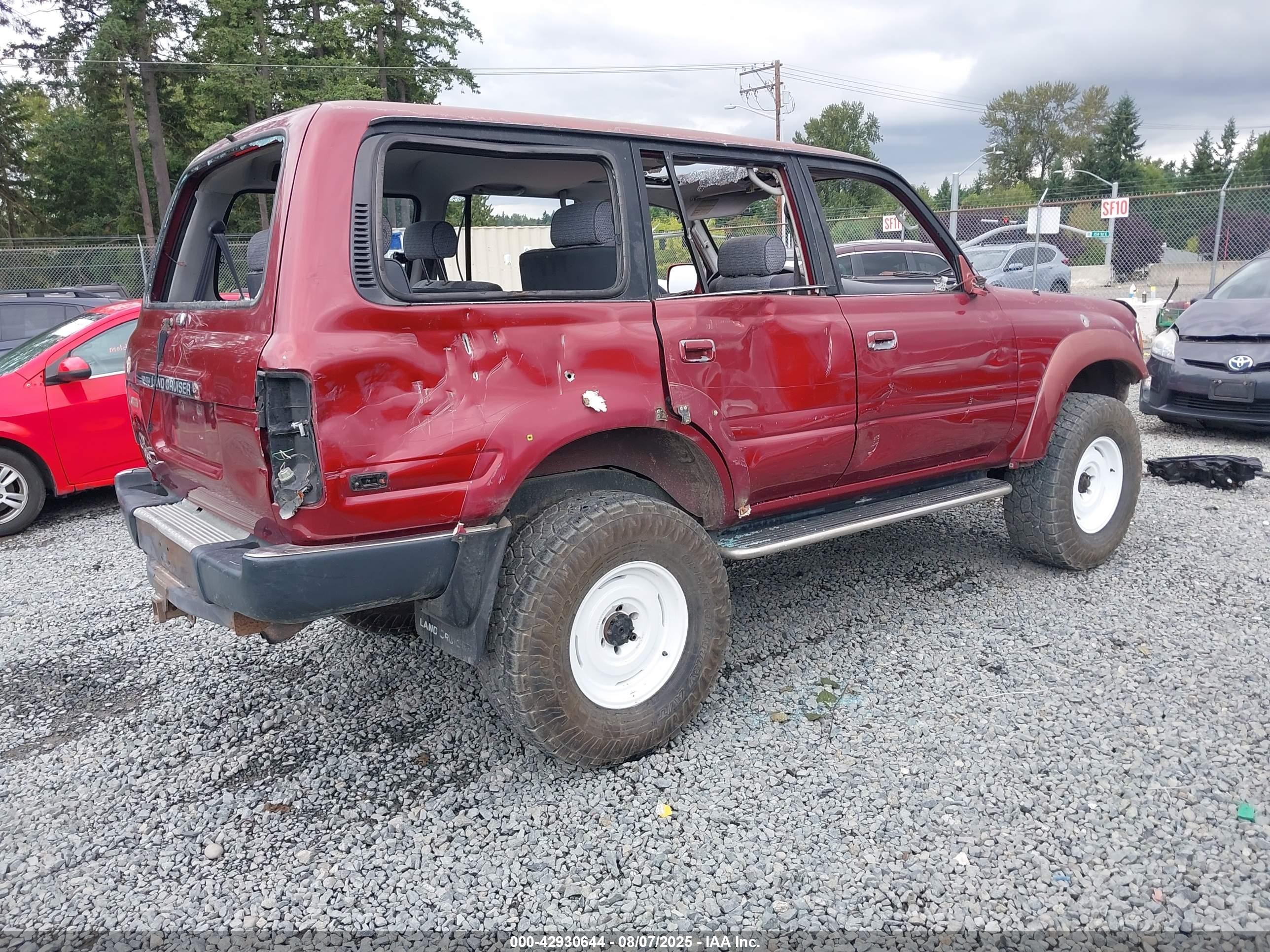 1991 Toyota Land Cruiser Fj80 Красный vin: JT3FJ80W2M0021226