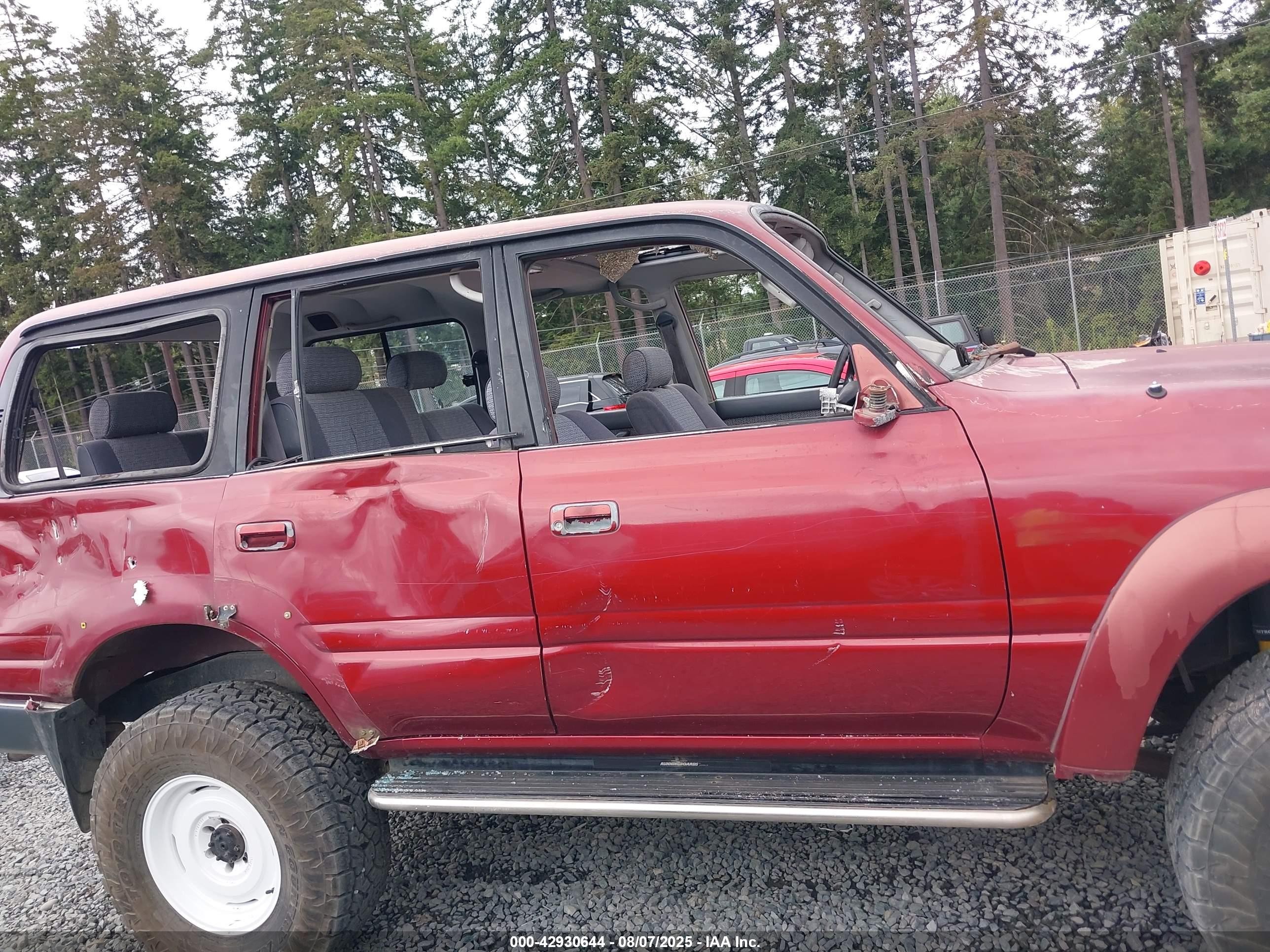 1991 Toyota Land Cruiser Fj80 Красный vin: JT3FJ80W2M0021226