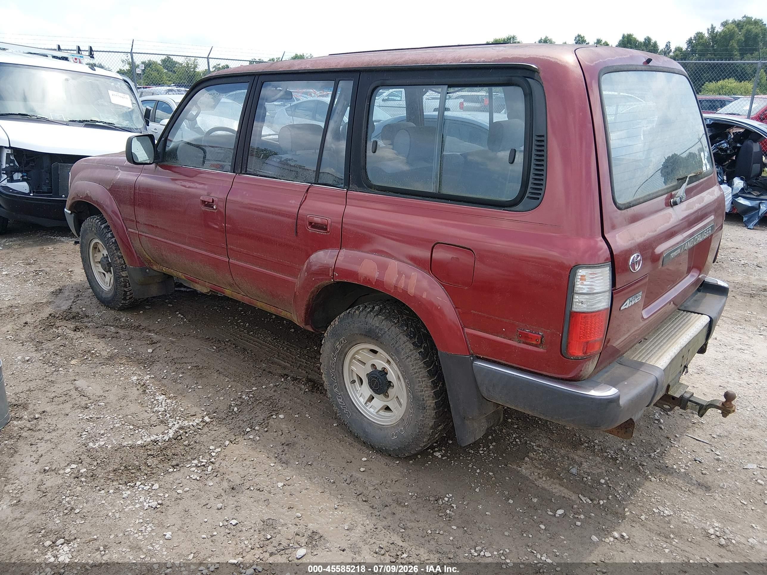 1992 Toyota Land Cruiser Fj80 Red vin: JT3FJ80W7N0049783