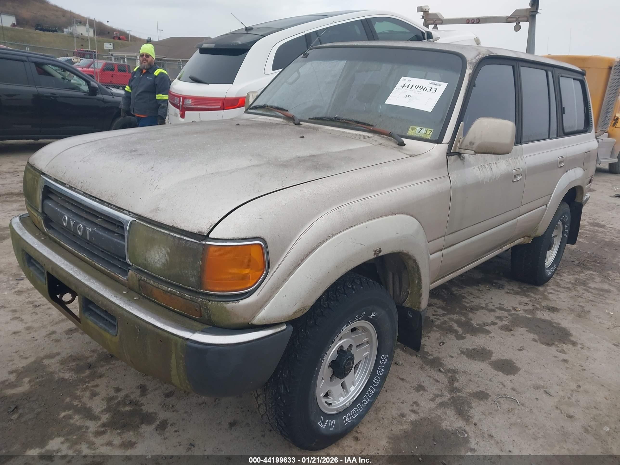 1992 Toyota Land Cruiser Fj80 Золотой vin: JT3FJ80W9N0048490