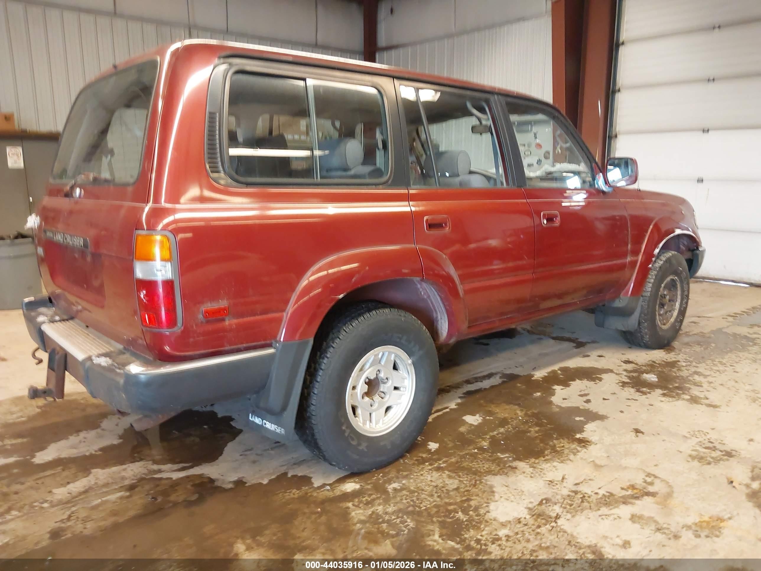1992 Toyota Land Cruiser Fj80 Красный vin: JT3FJ80WXN0047929