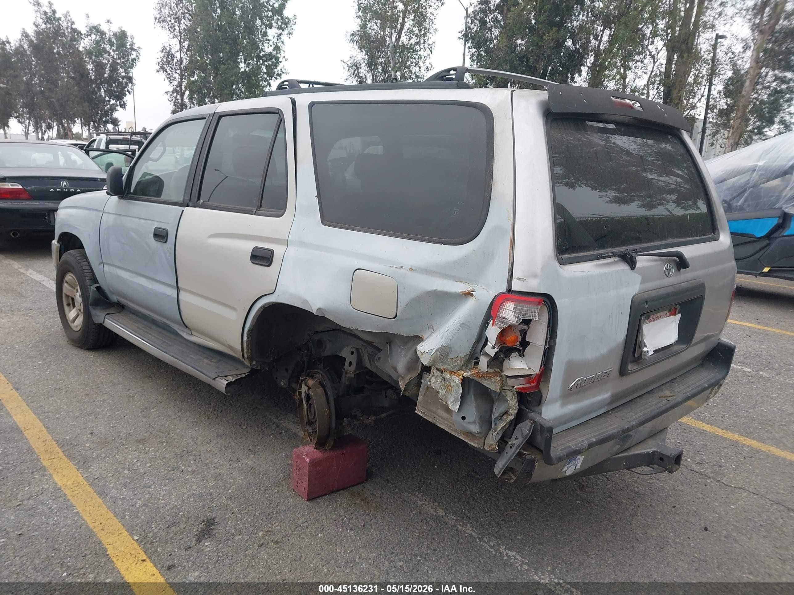 1997 Toyota 4runner Gray vin: JT3GM84R8V0019742