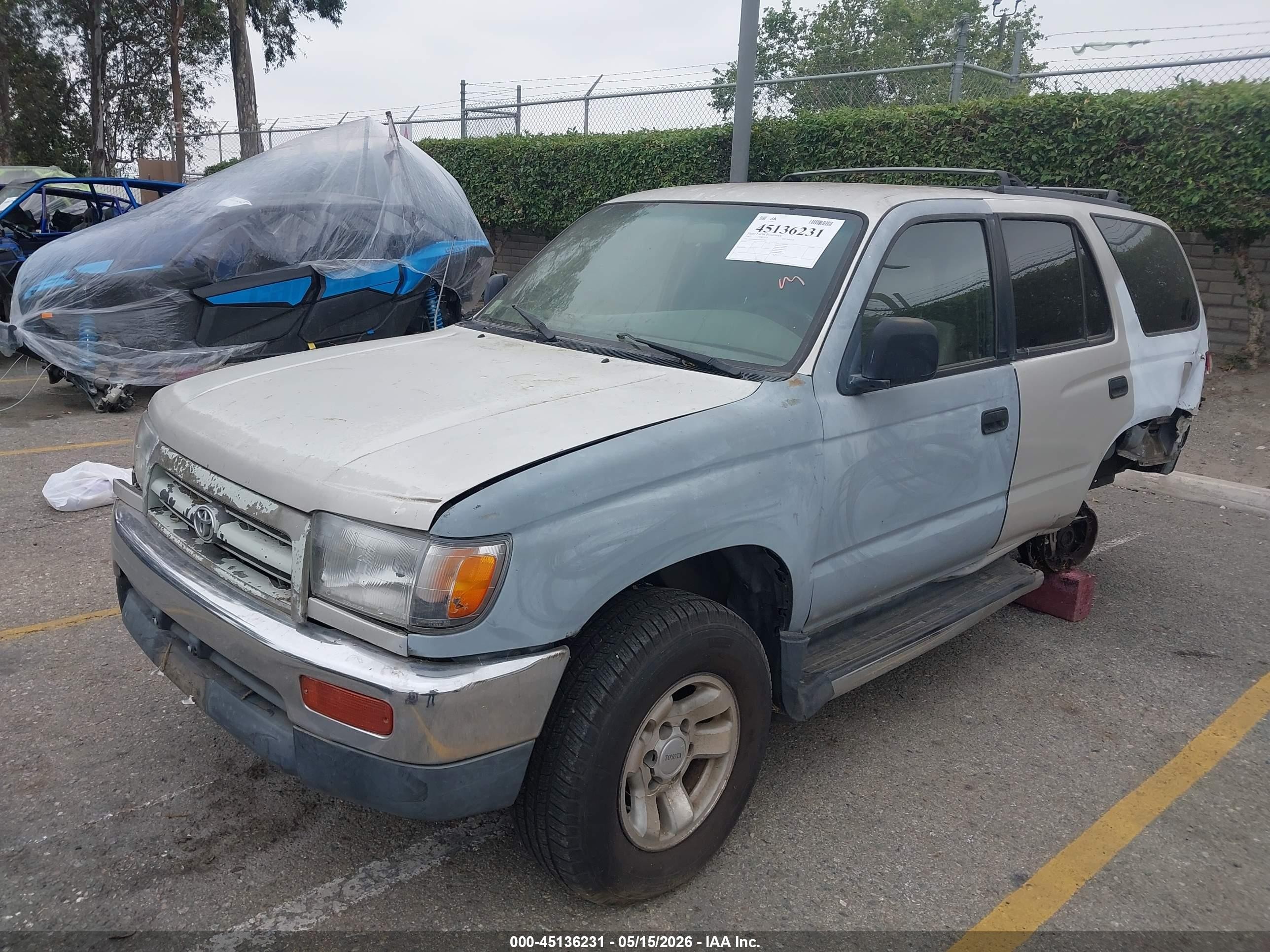 1997 Toyota 4runner Gray vin: JT3GM84R8V0019742