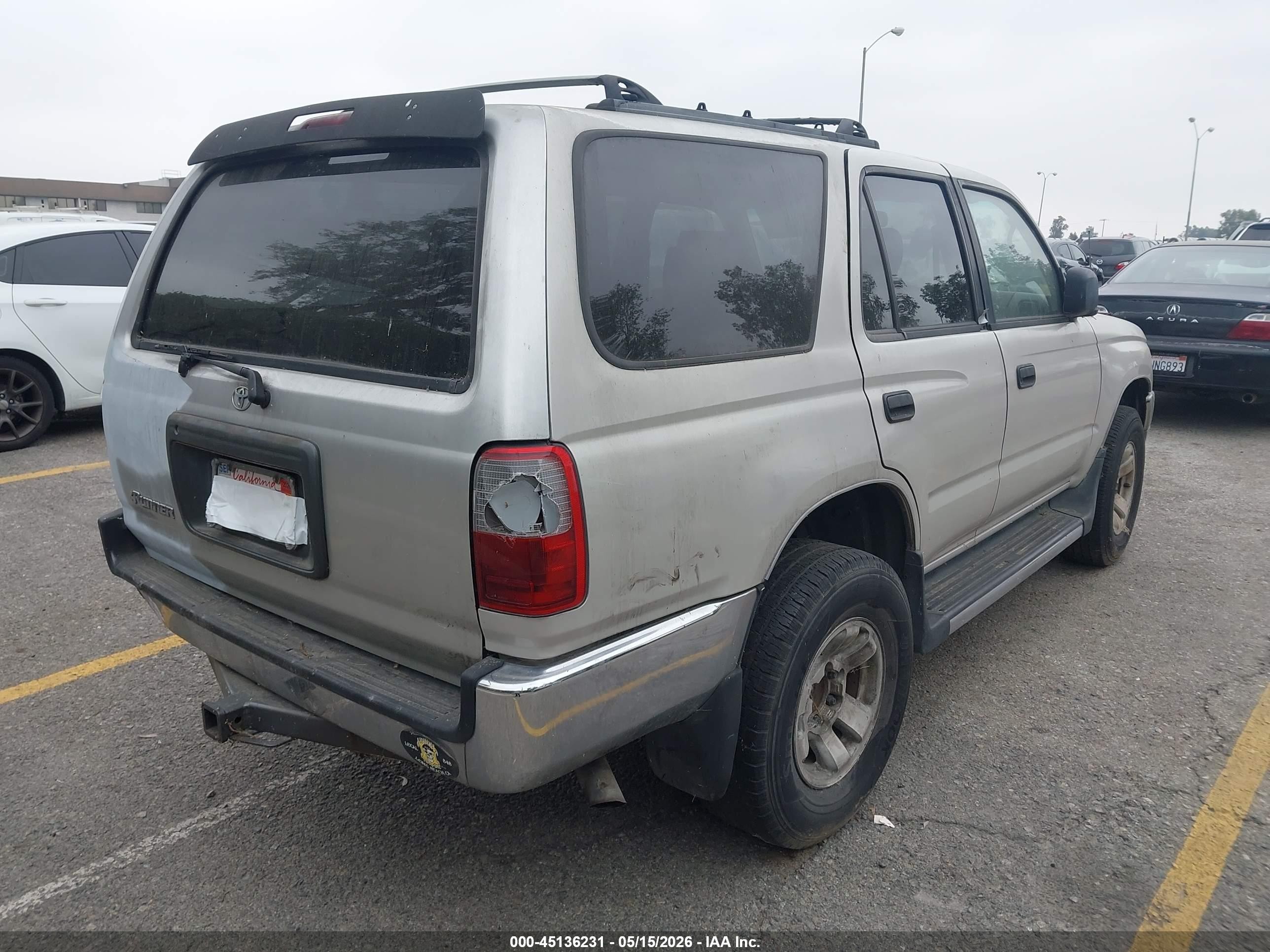 1997 Toyota 4runner Gray vin: JT3GM84R8V0019742