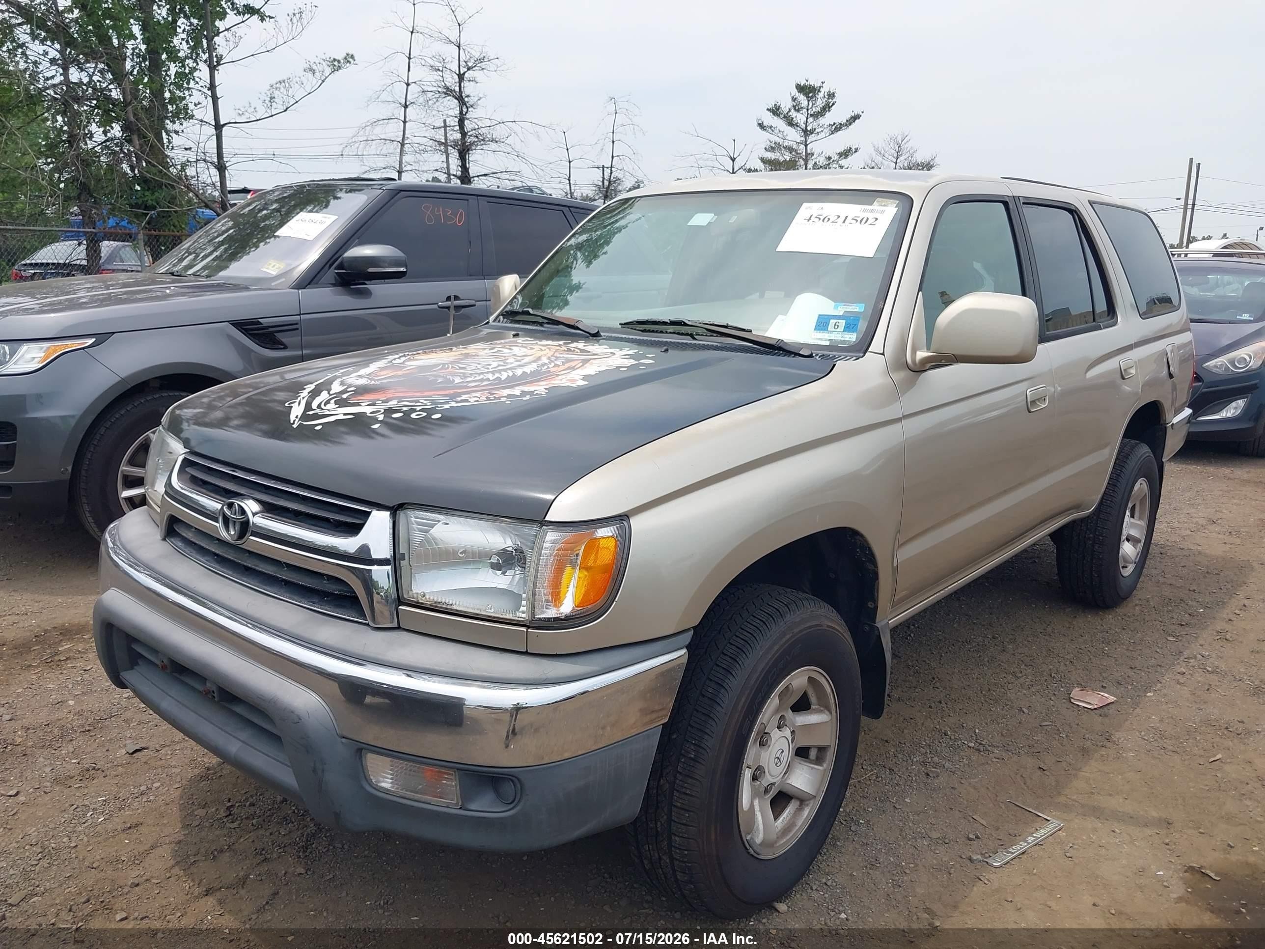 2002 Toyota 4runner Sr5 V6 Золотой vin: JT3GN86R020250303
