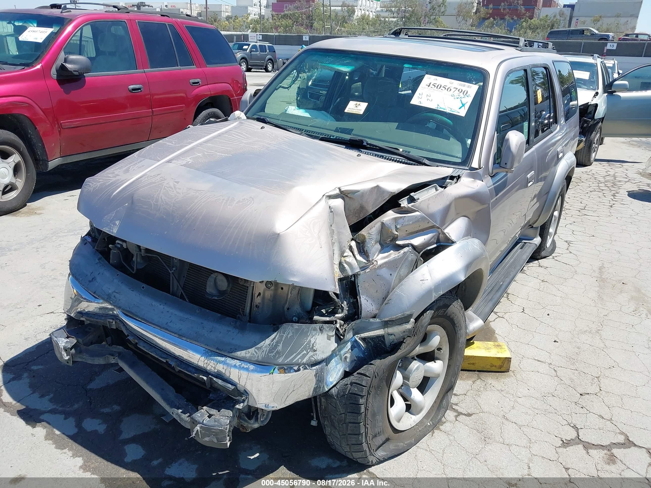 2002 Toyota 4runner Sr5 V6 Gray vin: JT3GN86R020255436