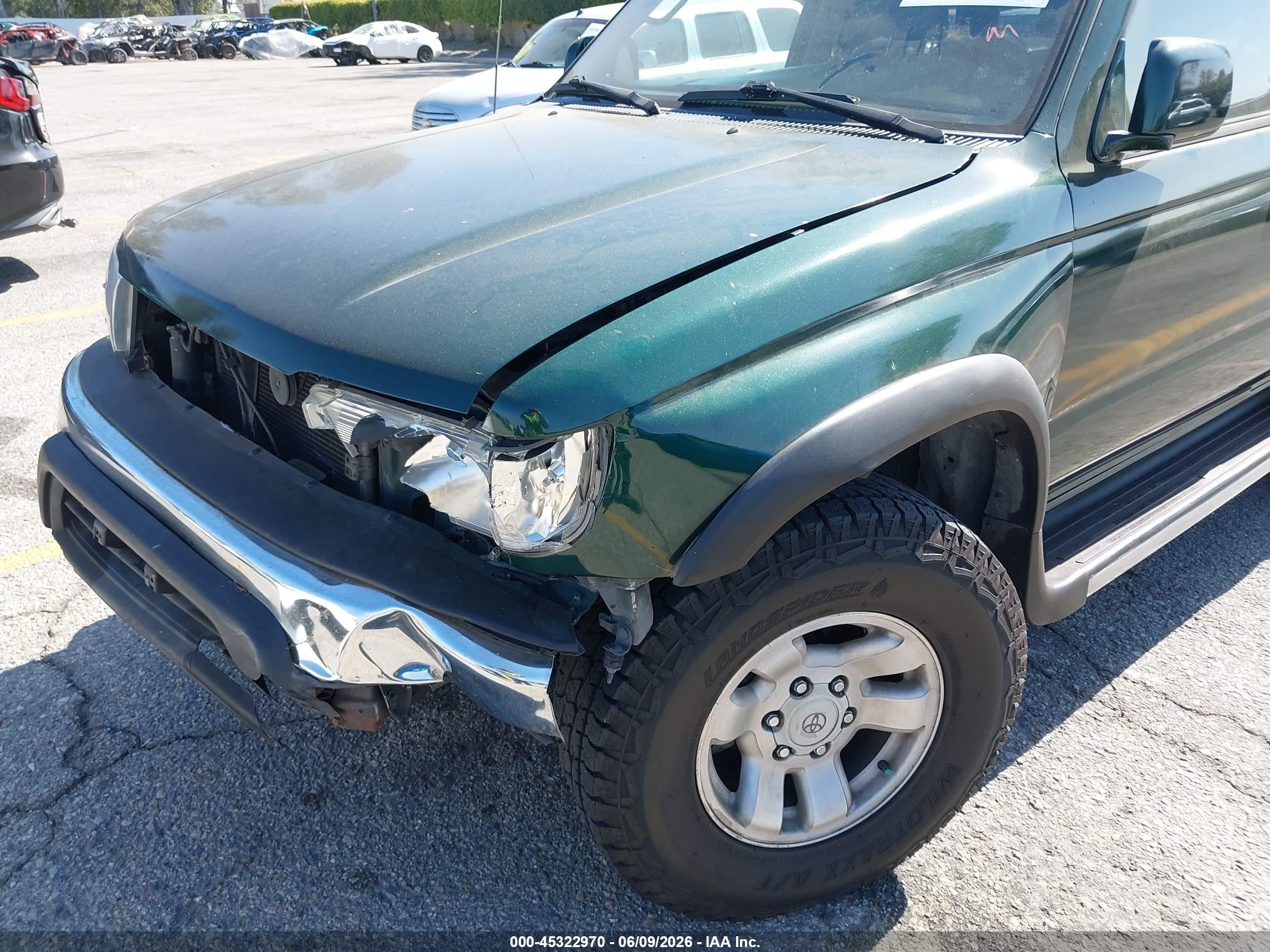 1999 Toyota 4runner Sr5 V6 Green vin: JT3GN86R0X0103373