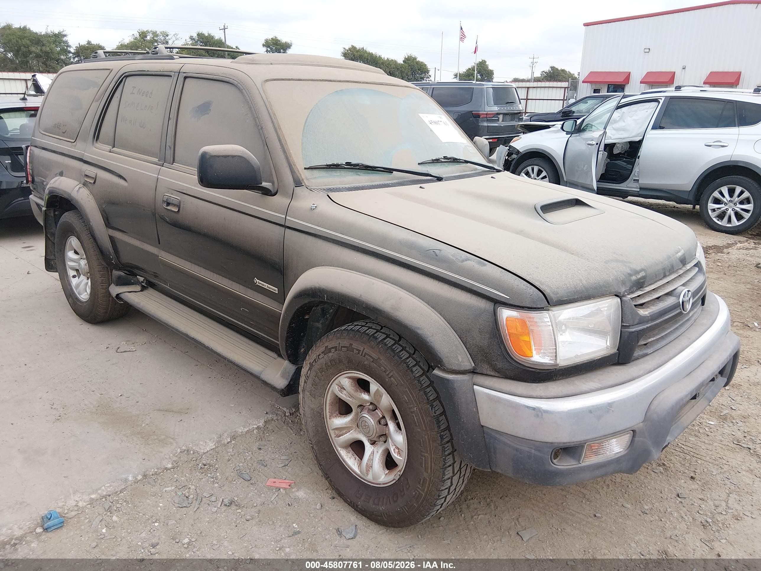 2002 Toyota 4runner Sr5 V6 Black vin: JT3GN86R120219982