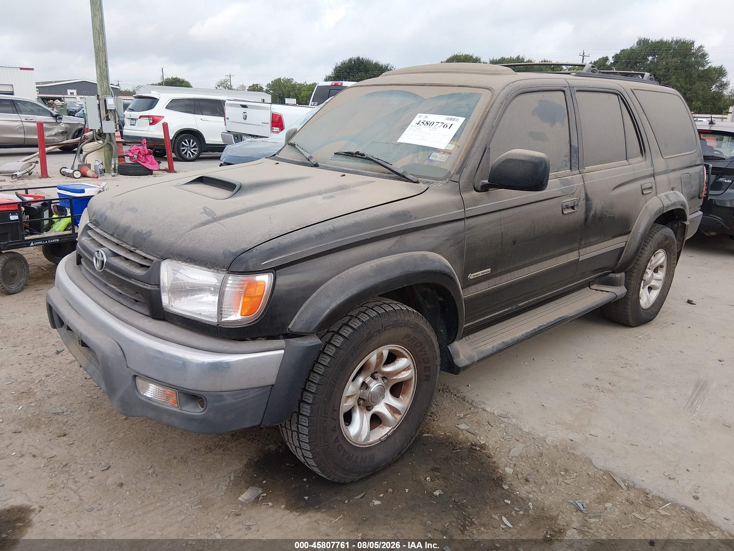 2002 Toyota 4runner Sr5 V6 Black vin: JT3GN86R120219982
