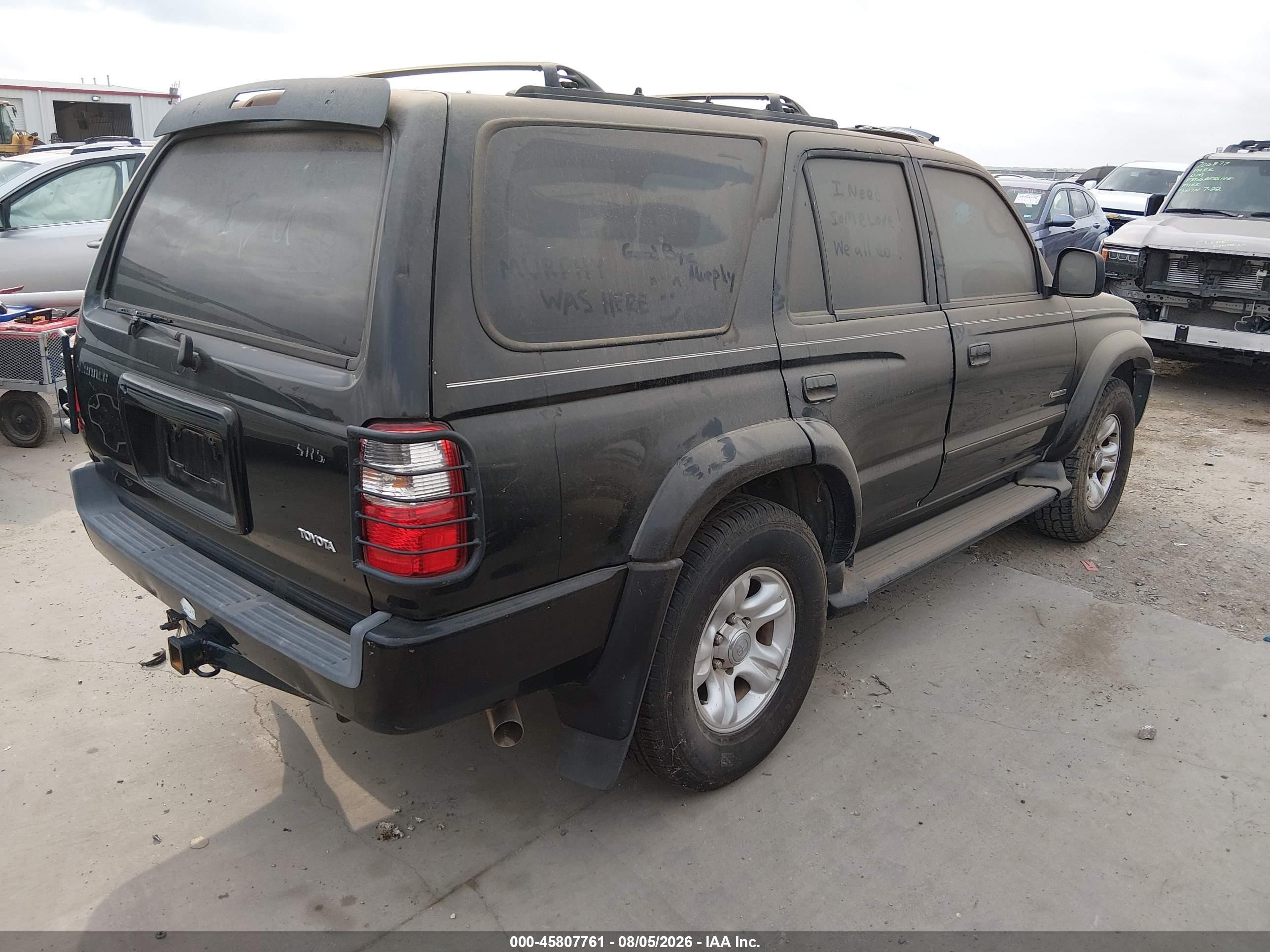 2002 Toyota 4runner Sr5 V6 Black vin: JT3GN86R120219982
