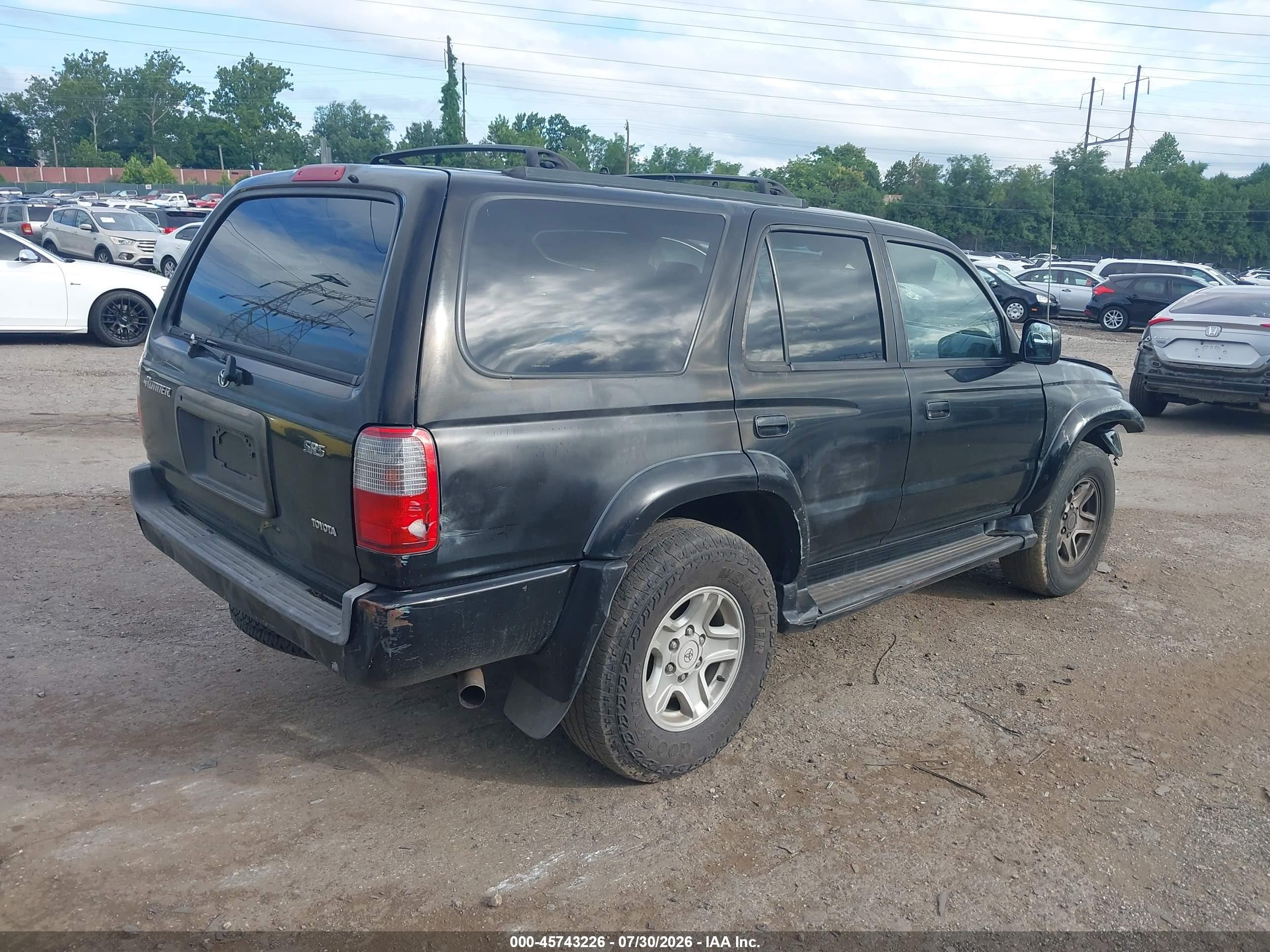 2000 Toyota 4runner Sr5 V6 Black vin: JT3GN86R1Y0178293