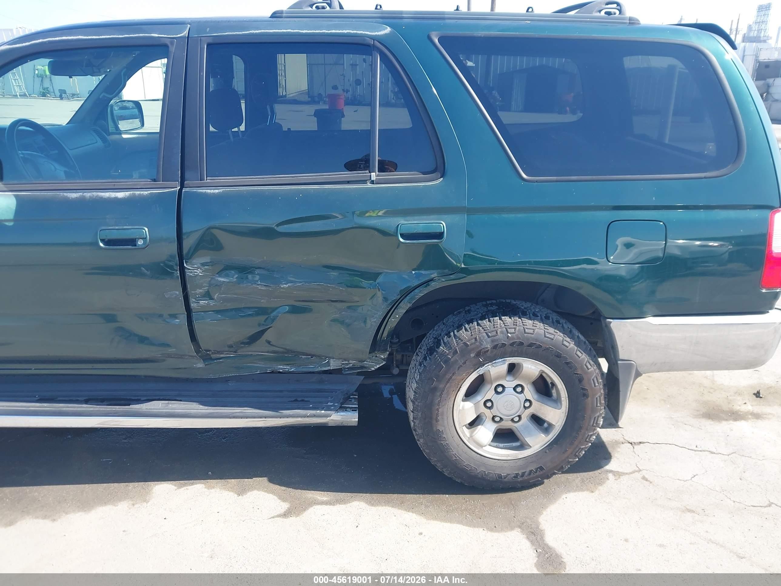 2002 Toyota 4runner Sr5 V6 Green vin: JT3GN86R220241330