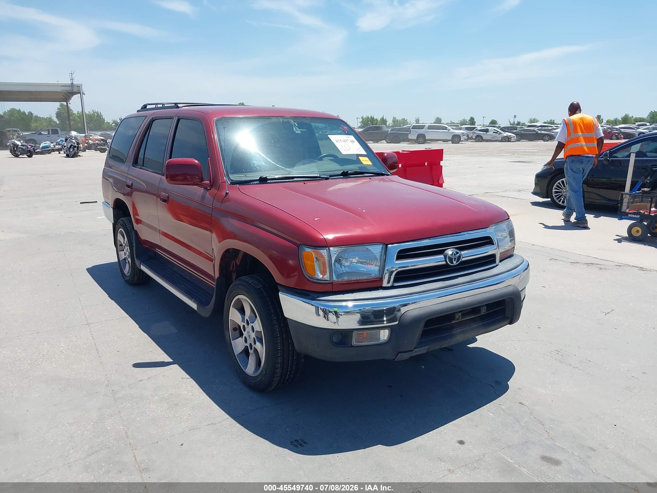 1999 Toyota 4runner Sr5 V6 Red vin: JT3GN86R2X0134527