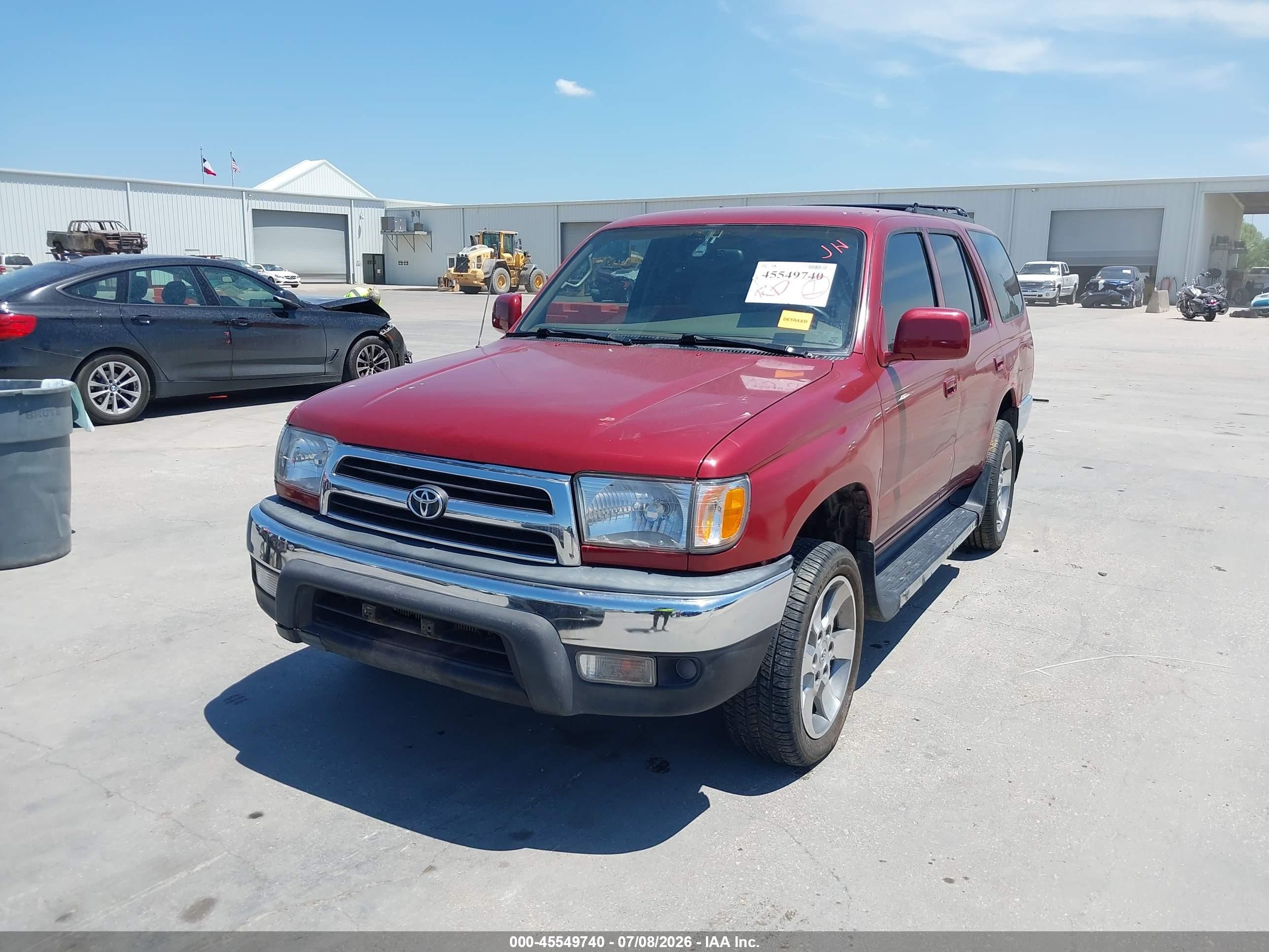 1999 Toyota 4runner Sr5 V6 Red vin: JT3GN86R2X0134527