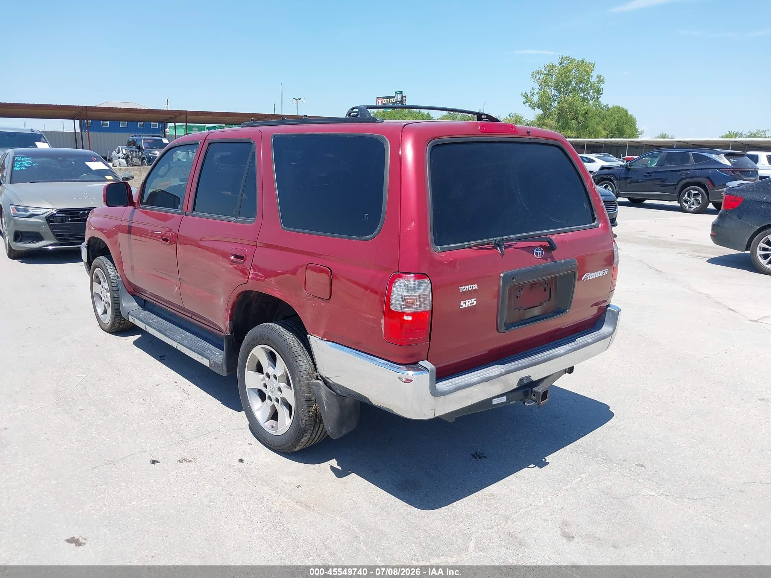 1999 Toyota 4runner Sr5 V6 Red vin: JT3GN86R2X0134527