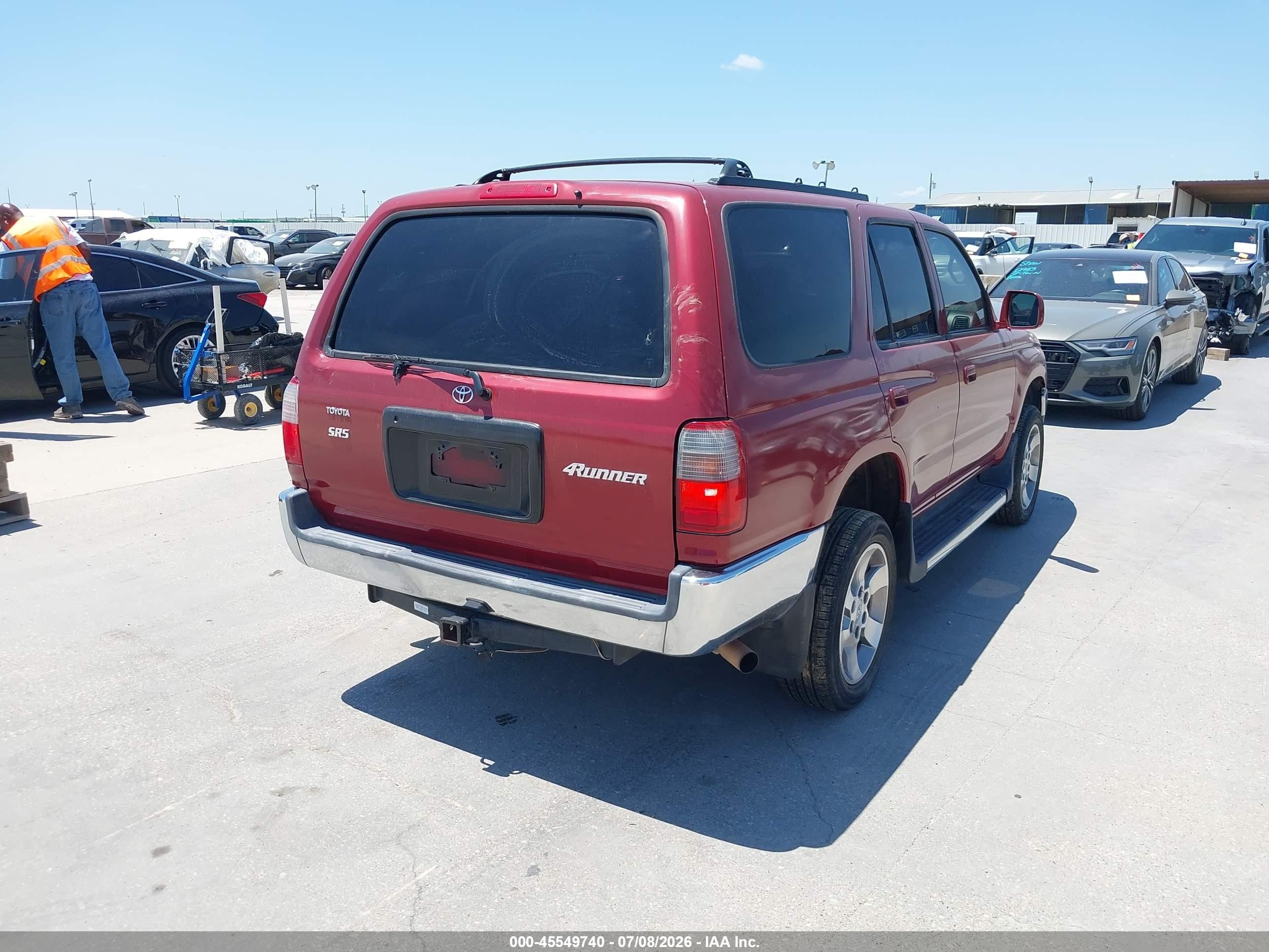 1999 Toyota 4runner Sr5 V6 Red vin: JT3GN86R2X0134527