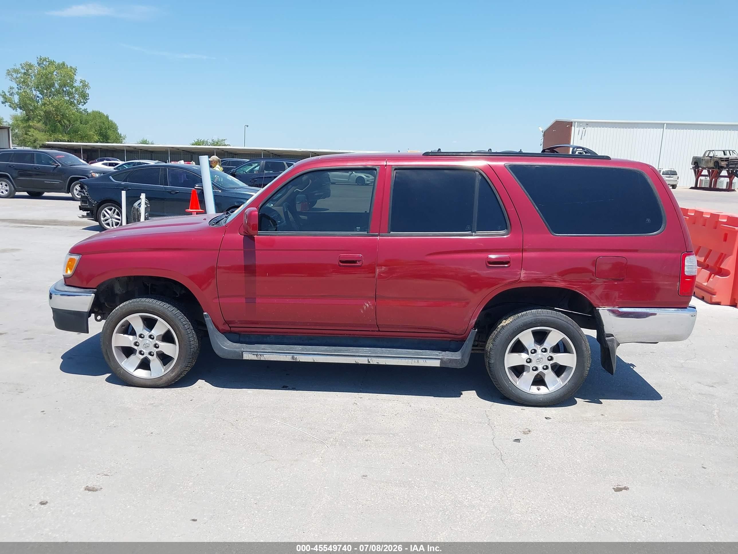1999 Toyota 4runner Sr5 V6 Red vin: JT3GN86R2X0134527