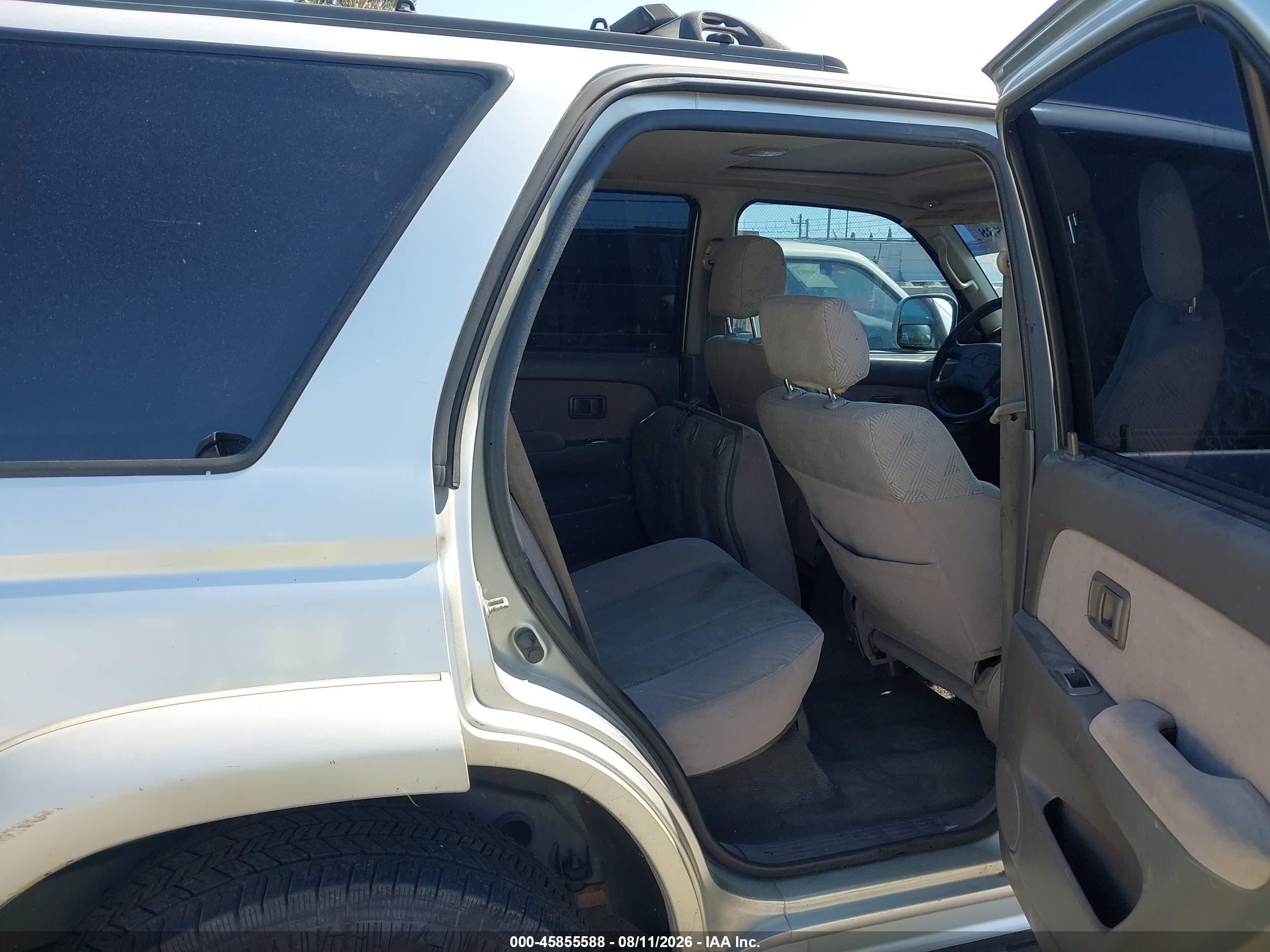 2001 Toyota 4runner Sr5 V6 Silver vin: JT3GN86R310190029