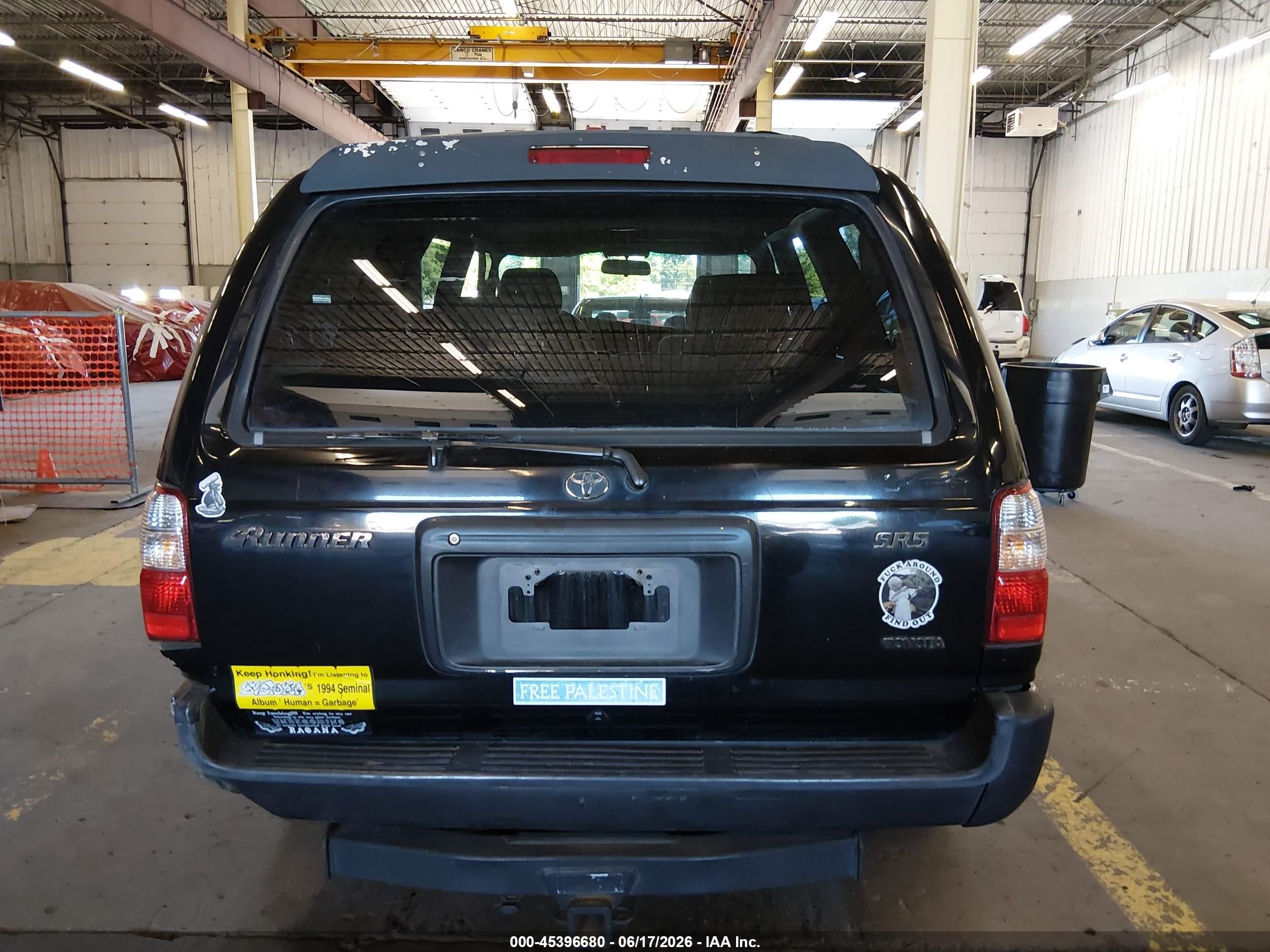 2002 Toyota 4runner Sr5 V6 Black vin: JT3GN86R320239229