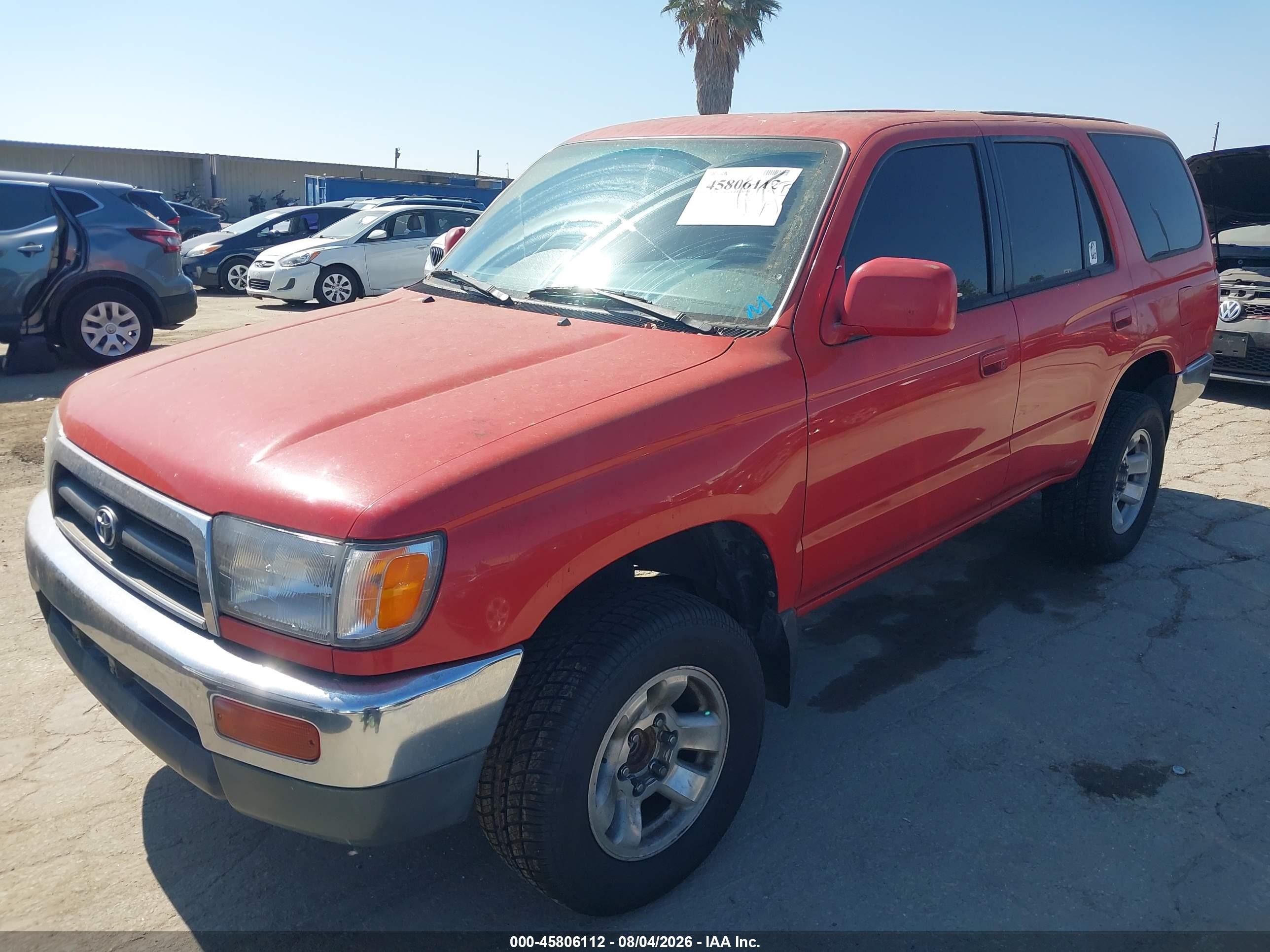 1996 Toyota 4runner Sr5 Red vin: JT3GN86R3T0015587