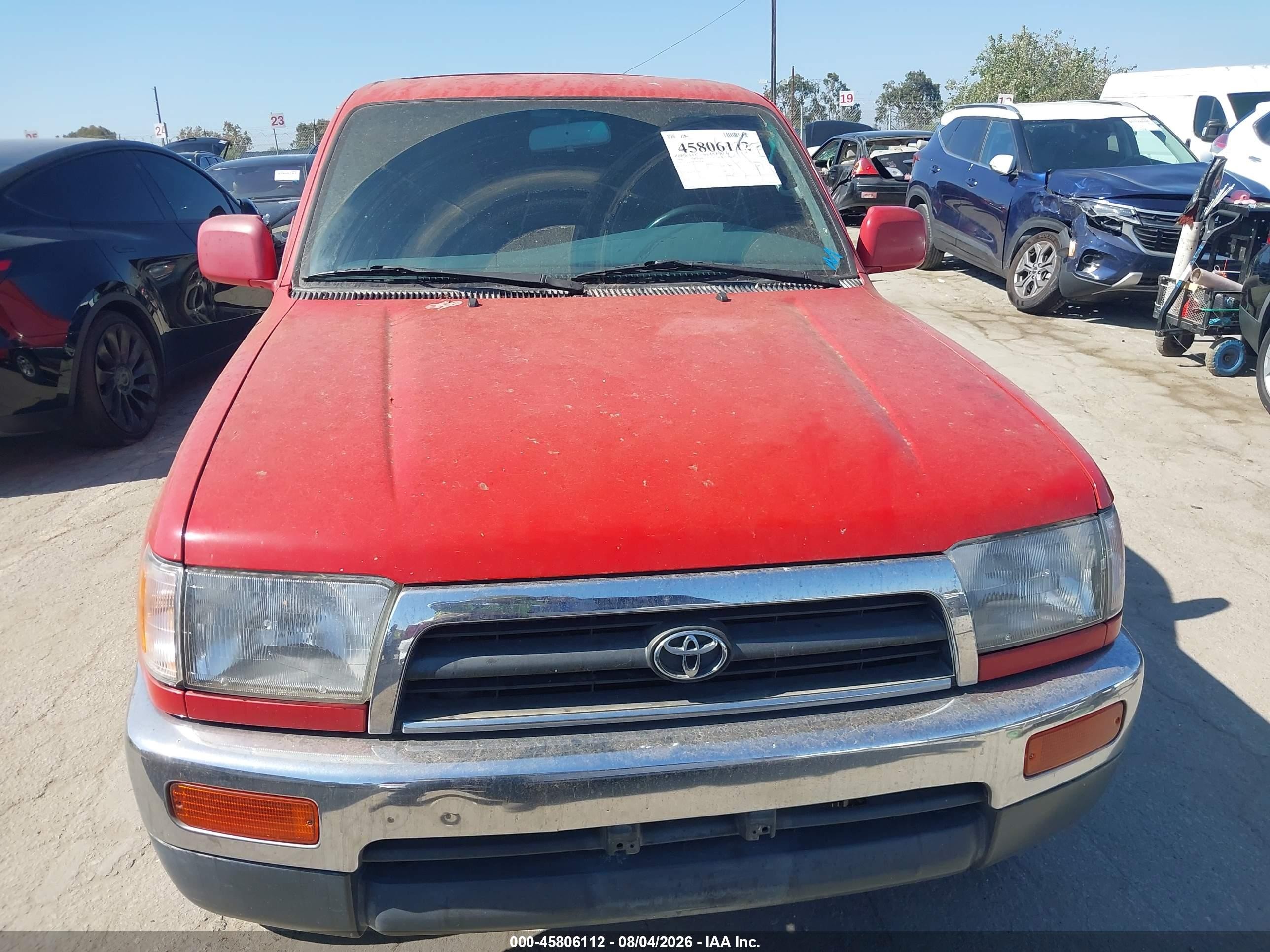 1996 Toyota 4runner Sr5 Red vin: JT3GN86R3T0015587