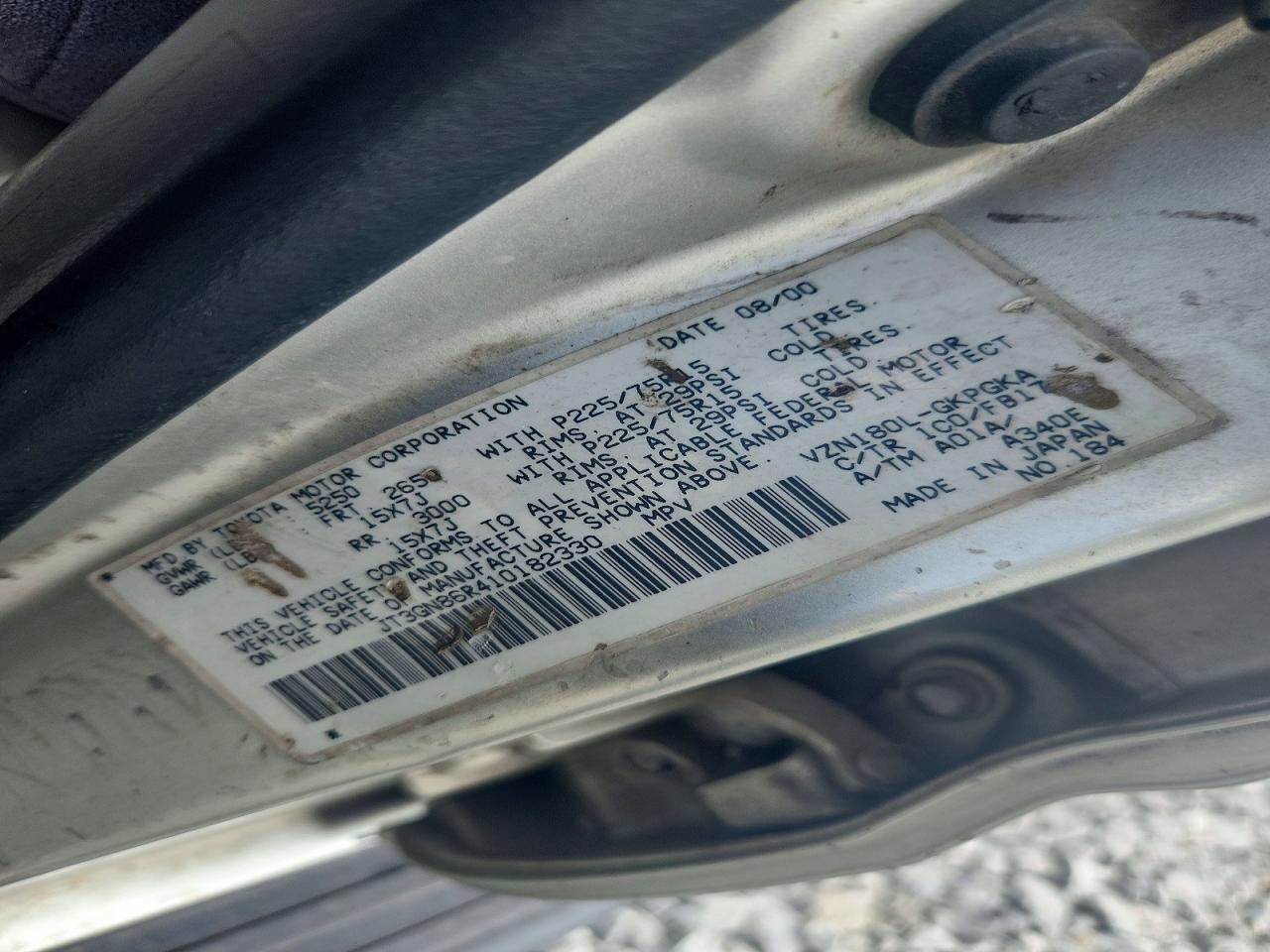2001 Toyota 4runner Sr5 Silver vin: JT3GN86R410182330
