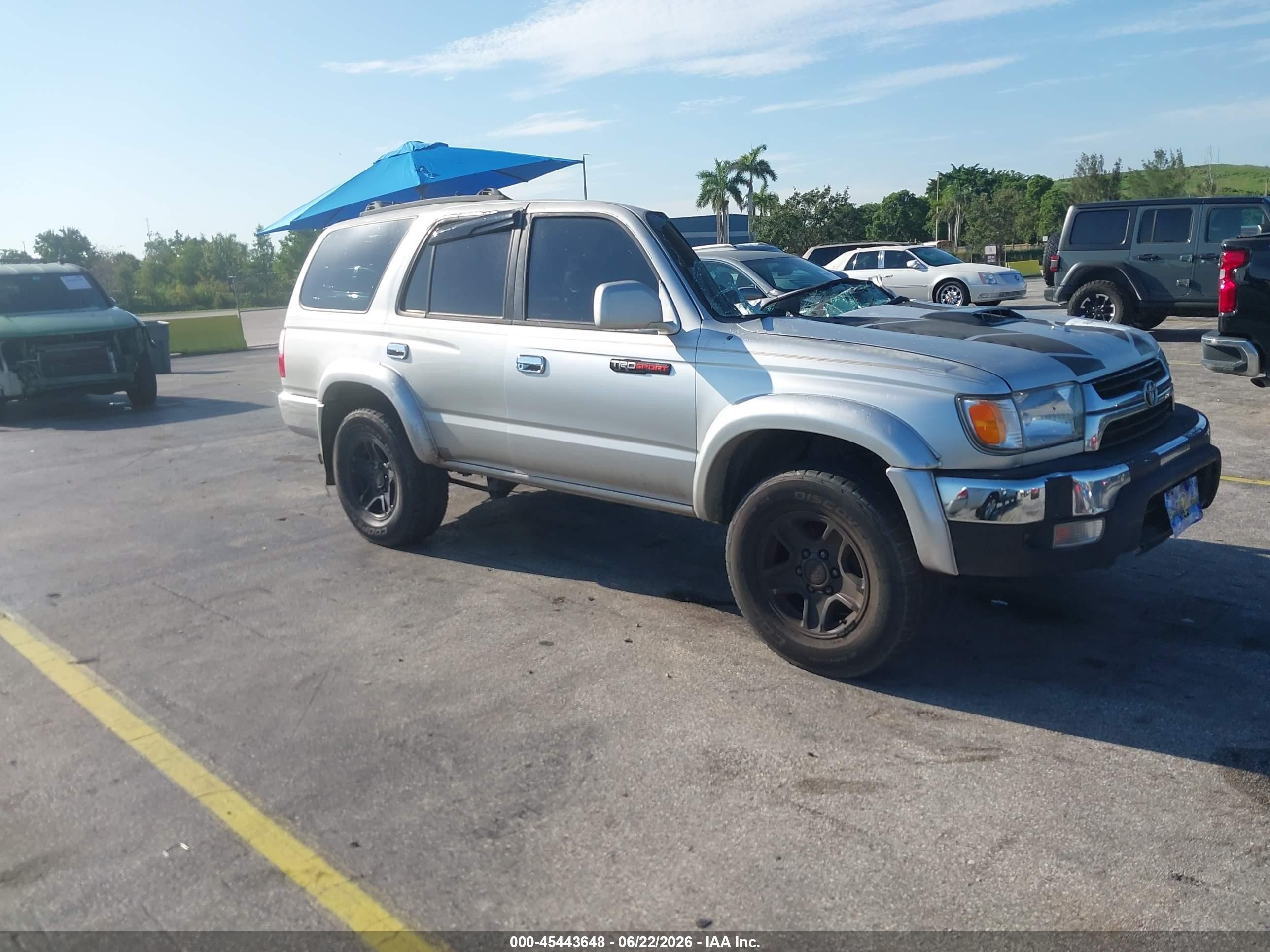 2001 Toyota 4runner Sr5 V6 Silver vin: JT3GN86R410189665