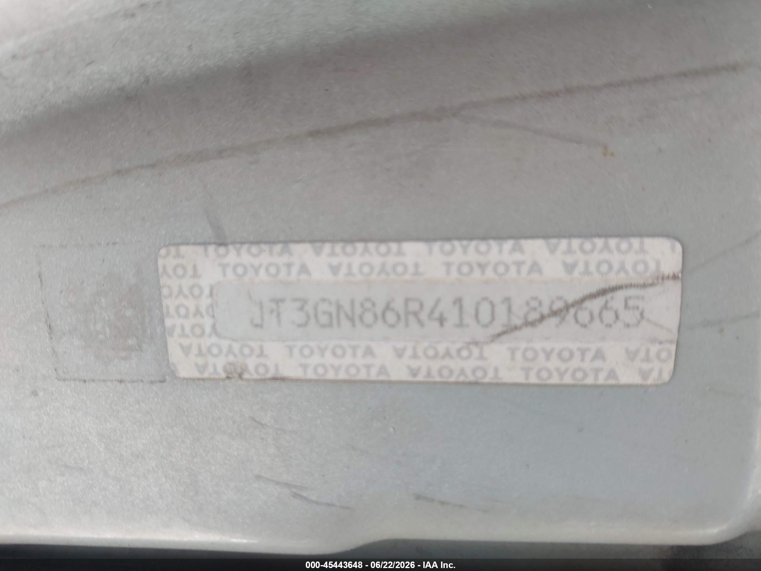 2001 Toyota 4runner Sr5 V6 Silver vin: JT3GN86R410189665