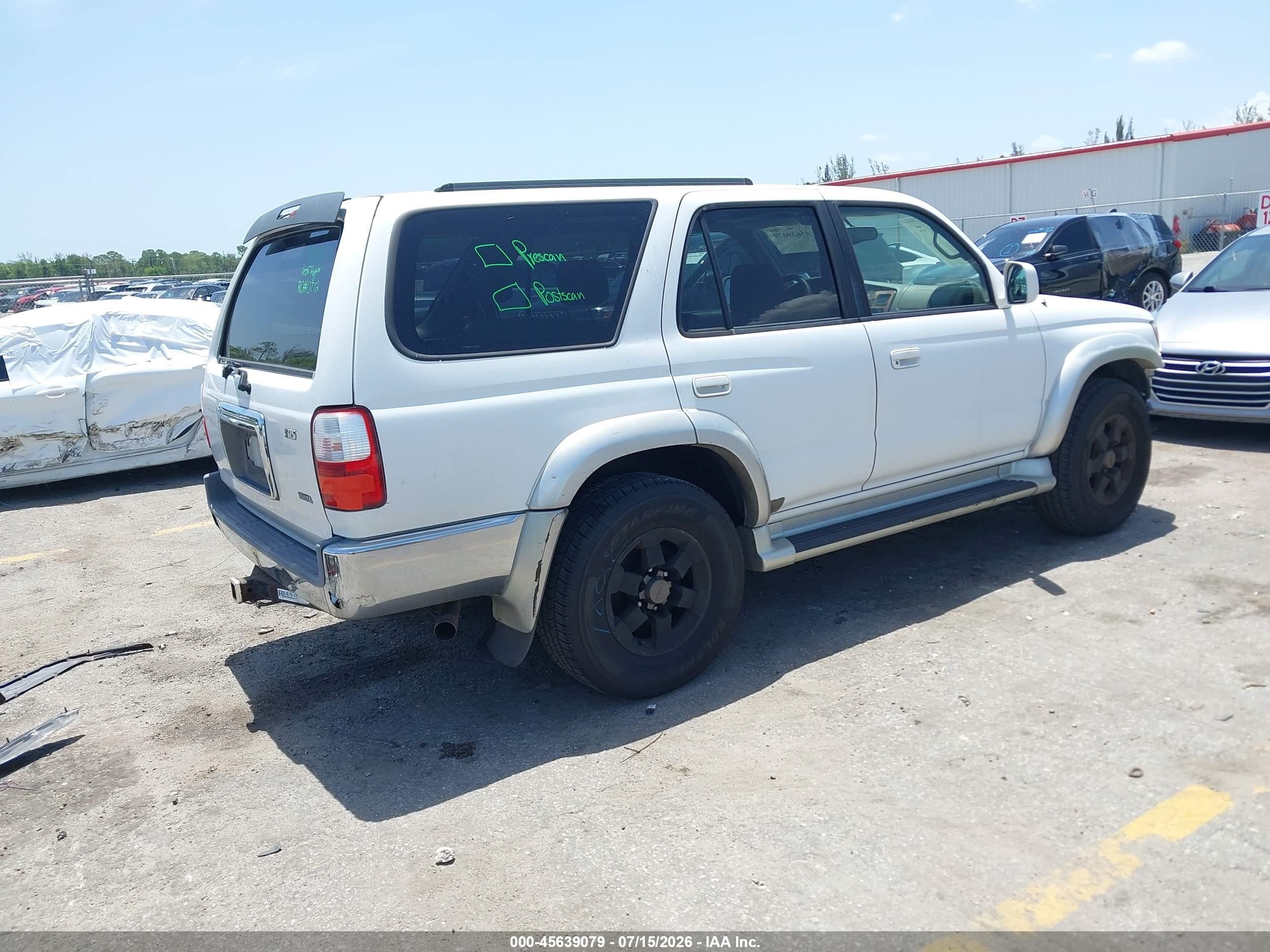 2002 Toyota 4runner Sr5 V6 White vin: JT3GN86R420227347