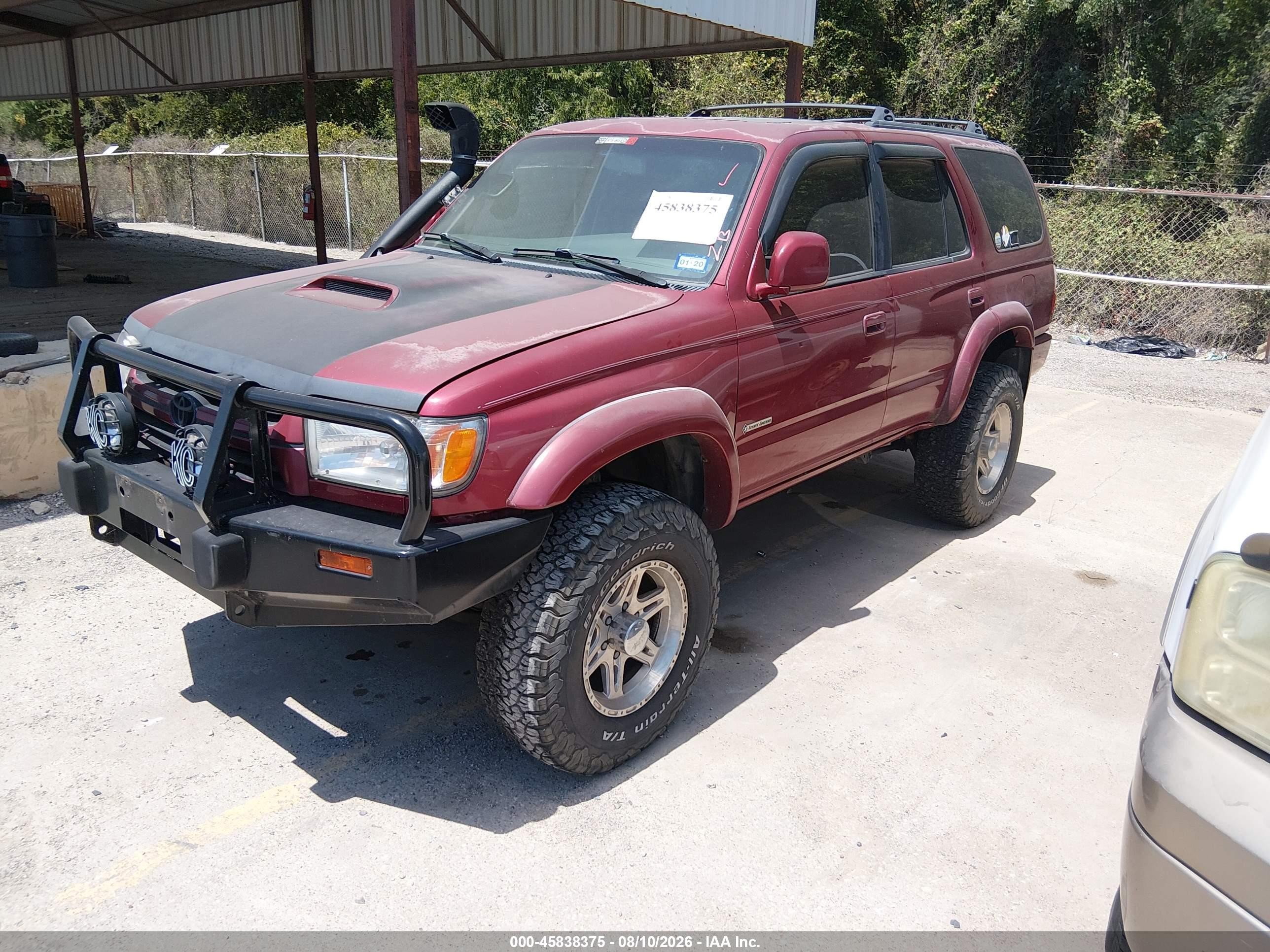 2002 Toyota 4runner Sr5 V6 Maroon vin: JT3GN86R420254404