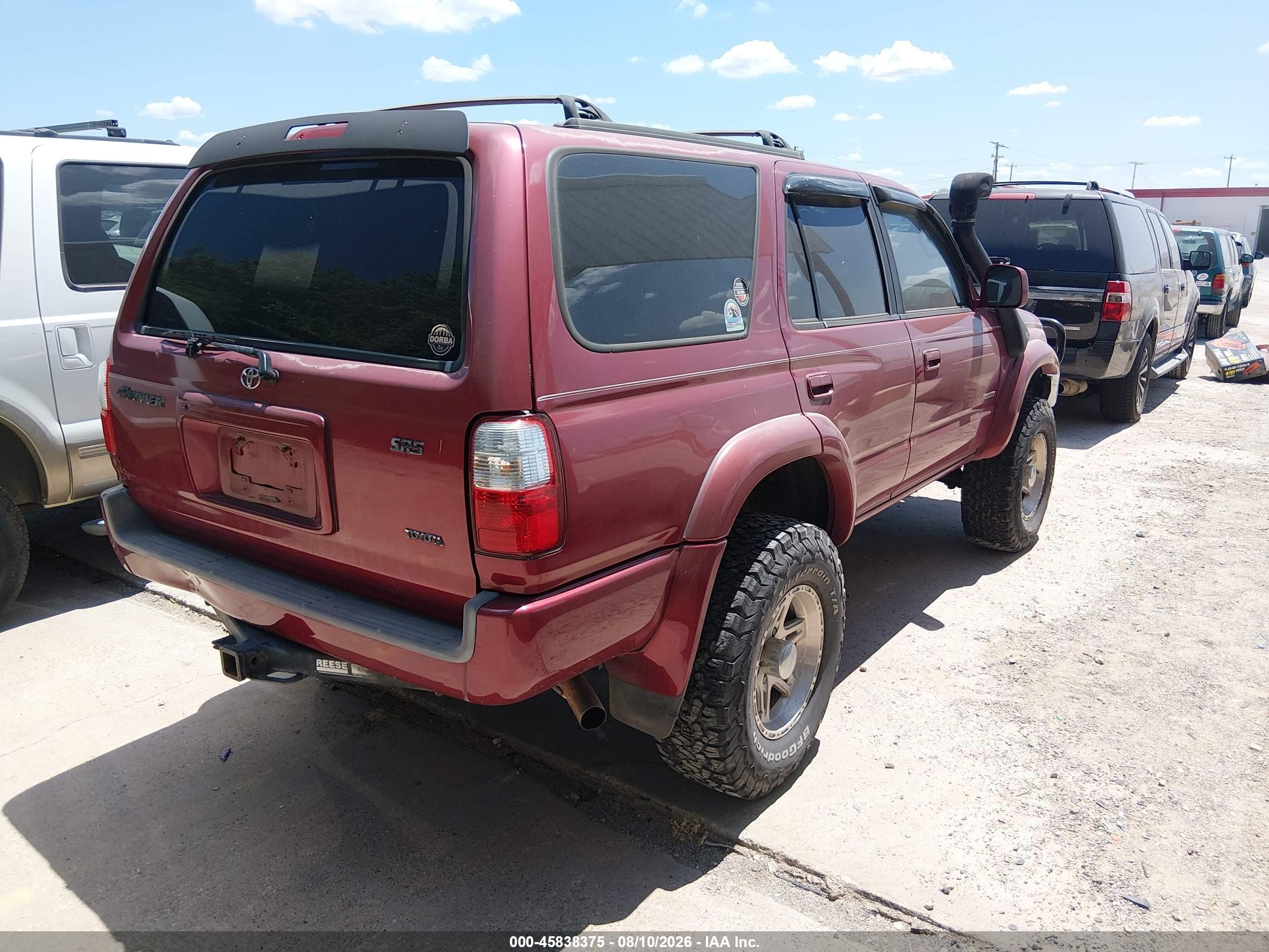 2002 Toyota 4runner Sr5 V6 Maroon vin: JT3GN86R420254404