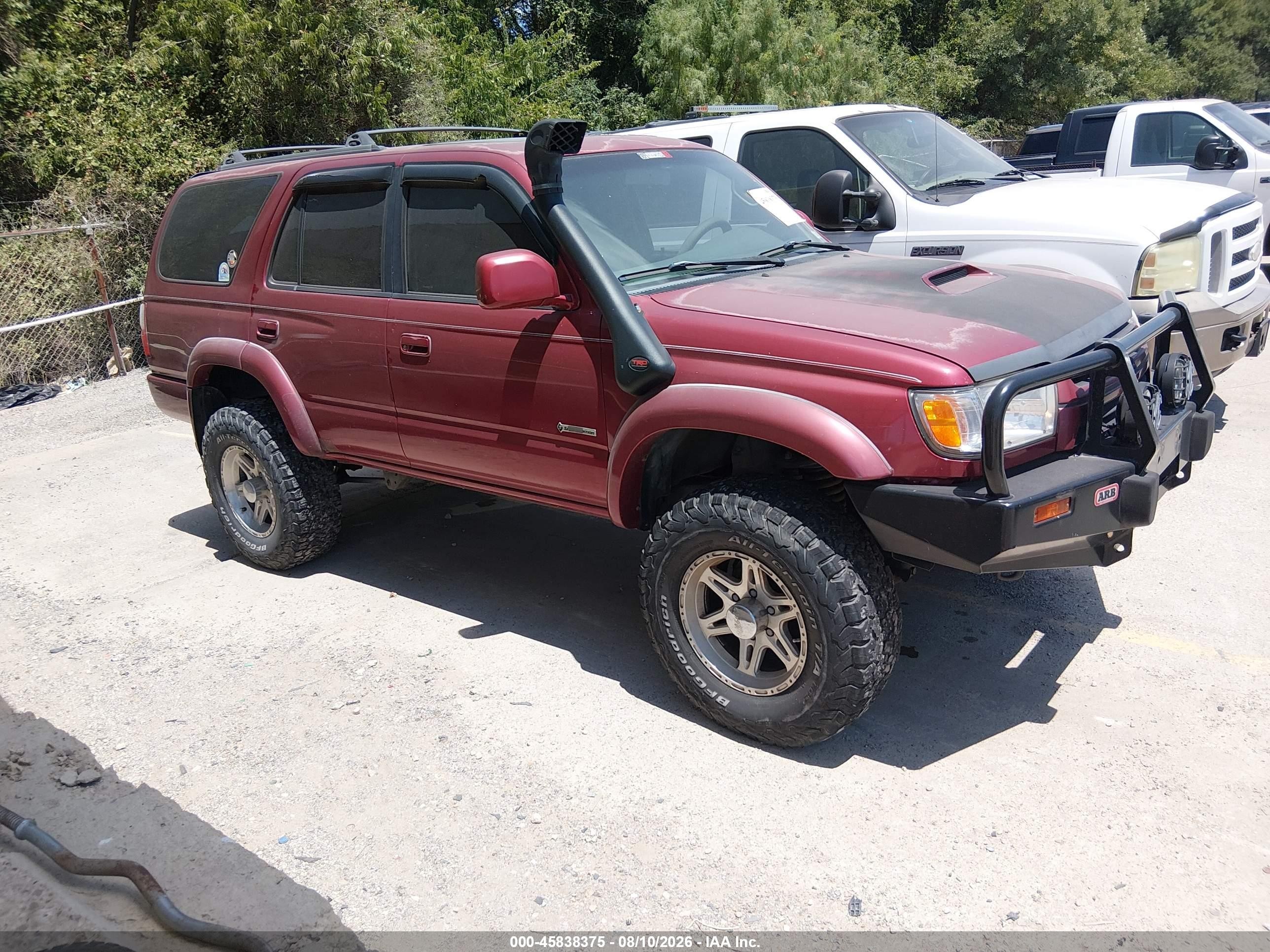 2002 Toyota 4runner Sr5 V6 Maroon vin: JT3GN86R420254404