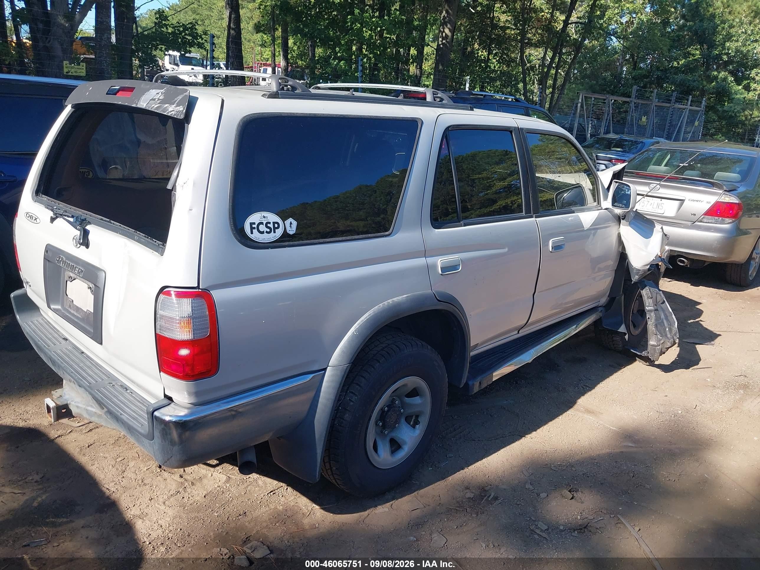 1998 Toyota 4runner Sr5 V6 Silver vin: JT3GN86R4W0082574